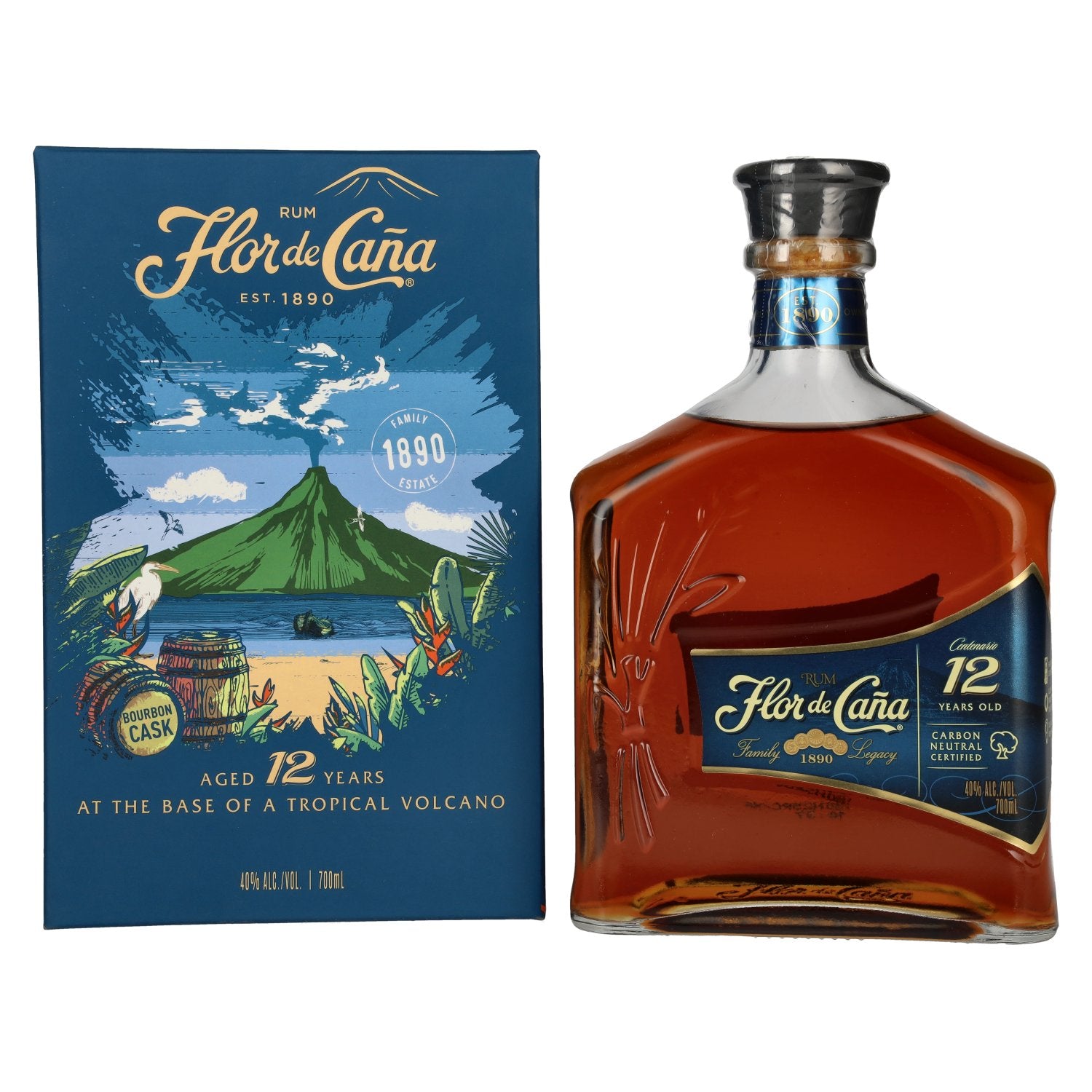 Flor de Cana Centenario 12 Years Old Rum 40% Vol. 0,7l in Giftbox