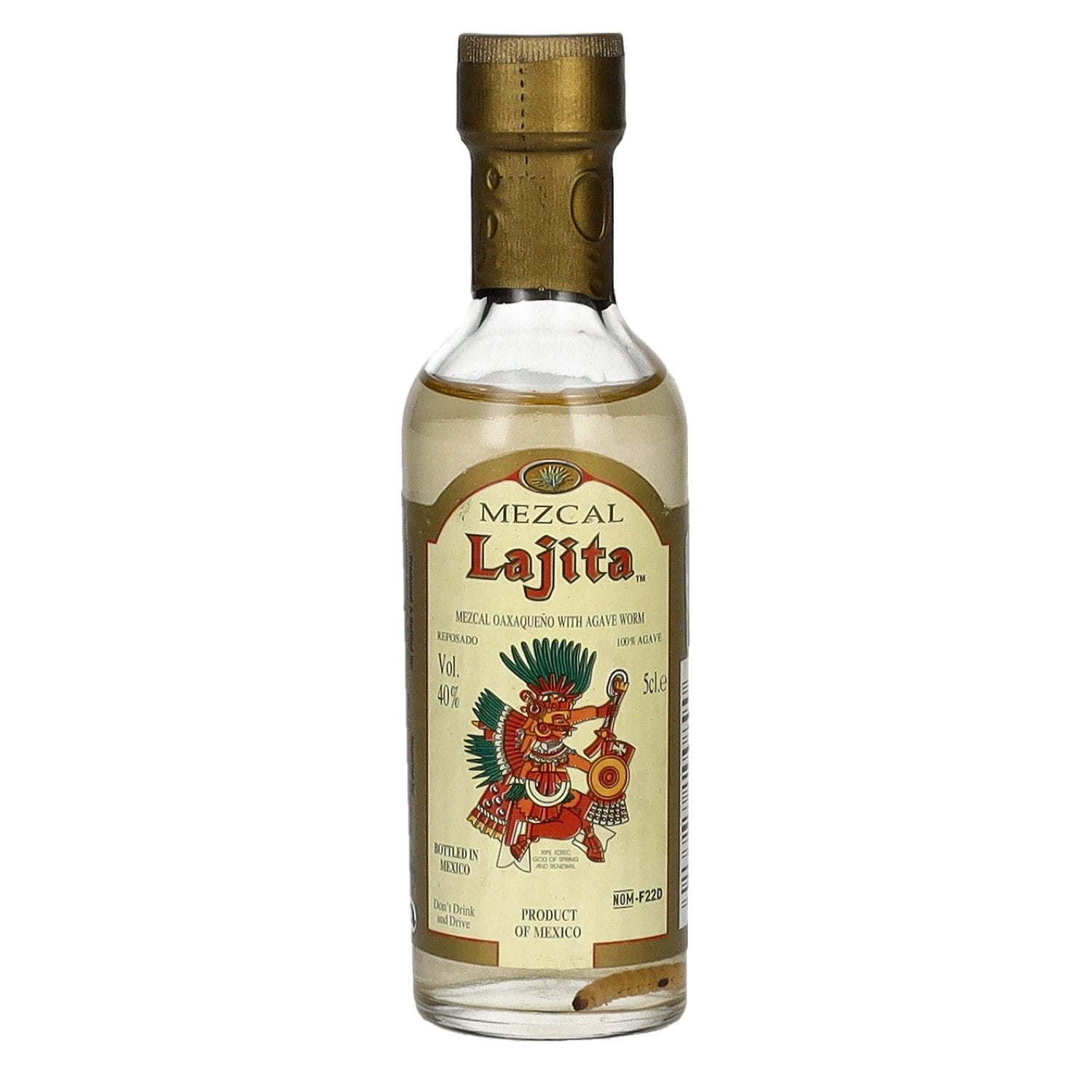 Lajita Mezcal Oaxaqueno with Agave Worm 40% Vol. 0,05l
