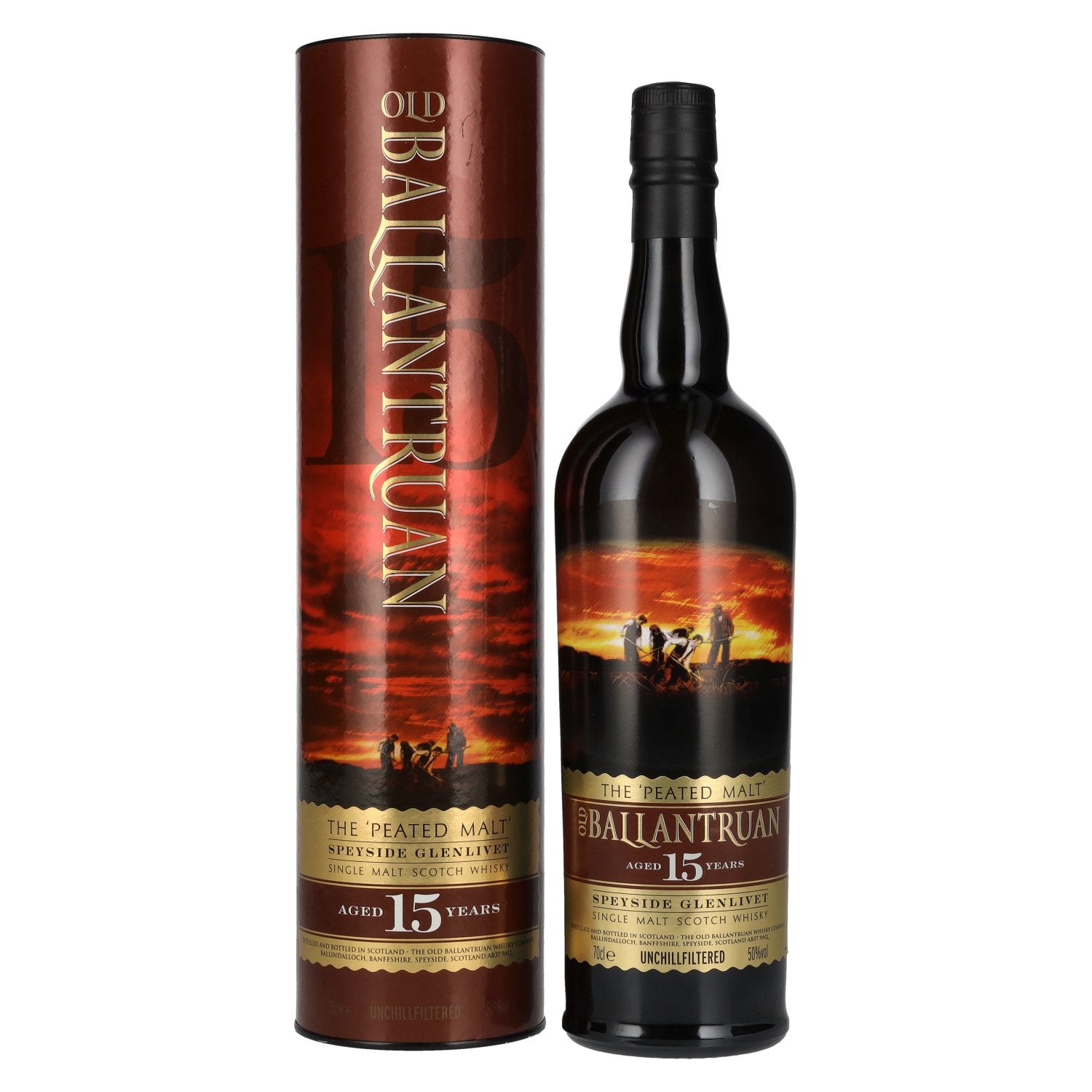 Old Ballantruan 15 Years Old The Peated Malt Single Malt Scotch Whisky 50% Vol. 0,7l in Giftbox