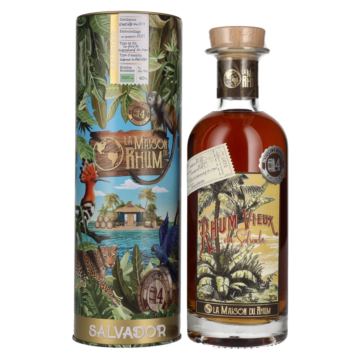 La Maison du Rhum SALVADOR 2011/2021 Batch N° 4 40% Vol. 0,7l in Tinbox