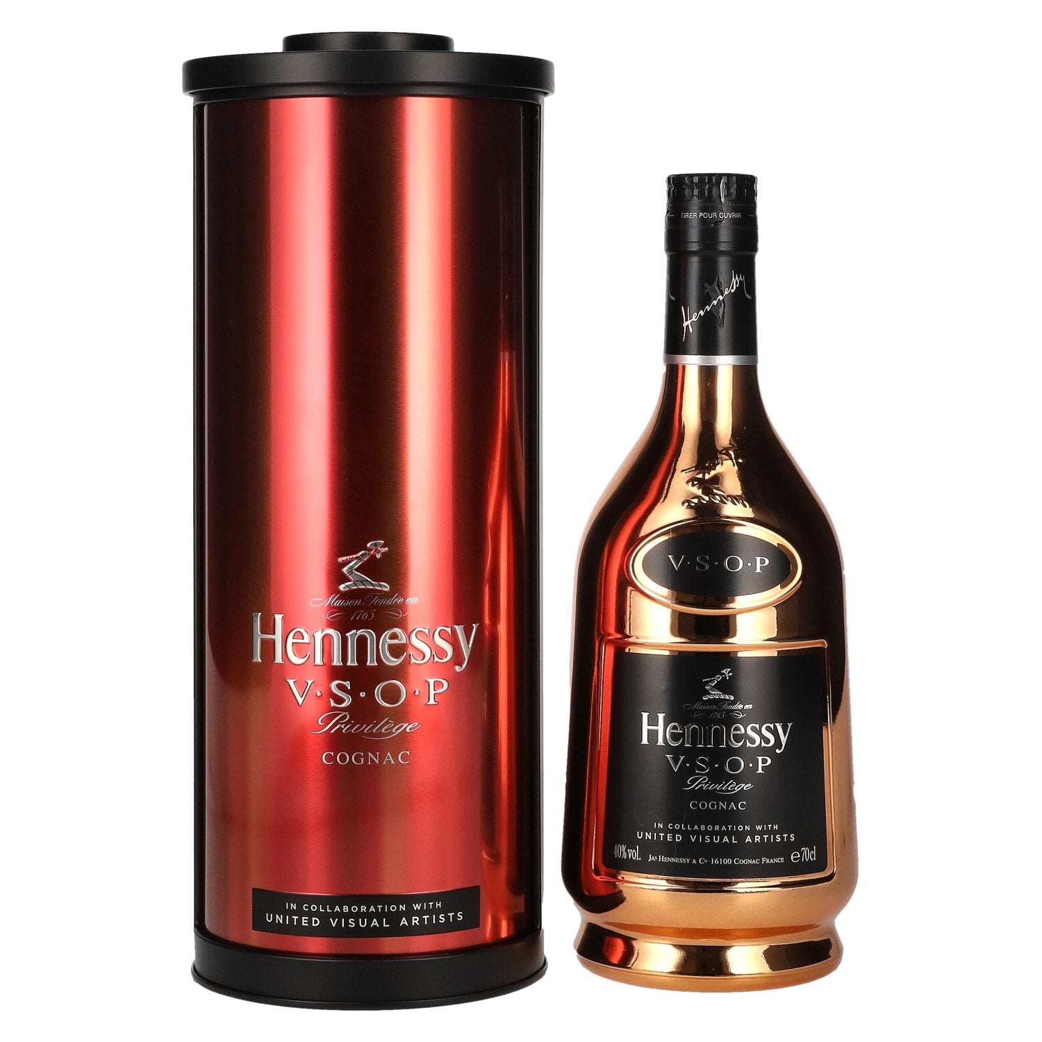 Hennessy V.S.O.P Privilege Cognac x United Visual Artists 40% Vol. 0,7l in Tinbox