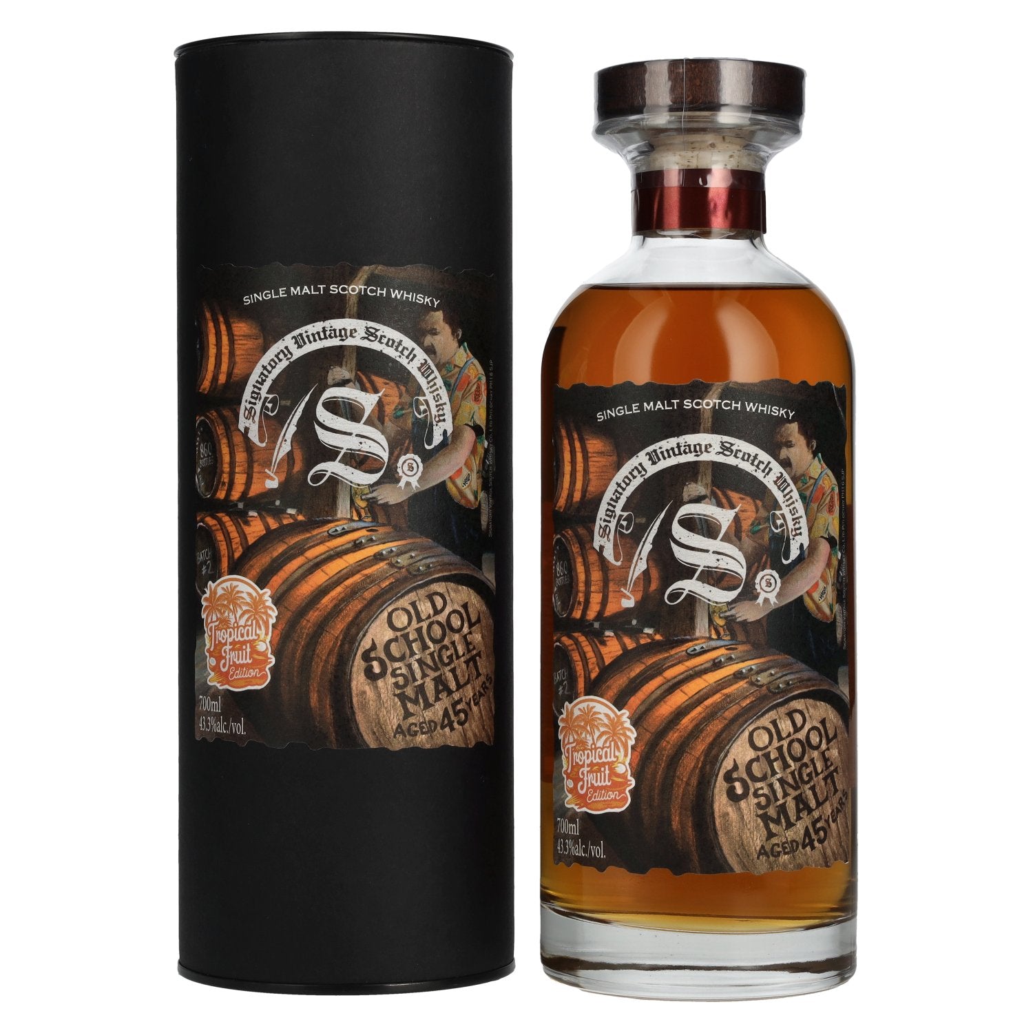 Signatory Vintage 45 Years Old OLD SCHOOL Tropical Fruit Edition 43,3% Vol. 0,7l in Giftbox