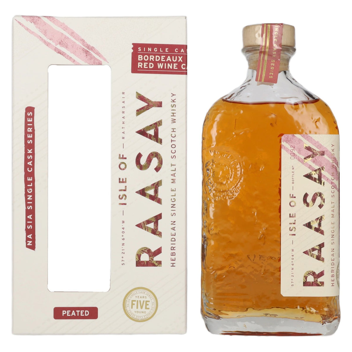 Isle of RAASAY 5 Years Old Bordeaux Red Wine Cask Single Malt 59,9% Vol. 0,7l in Giftbox