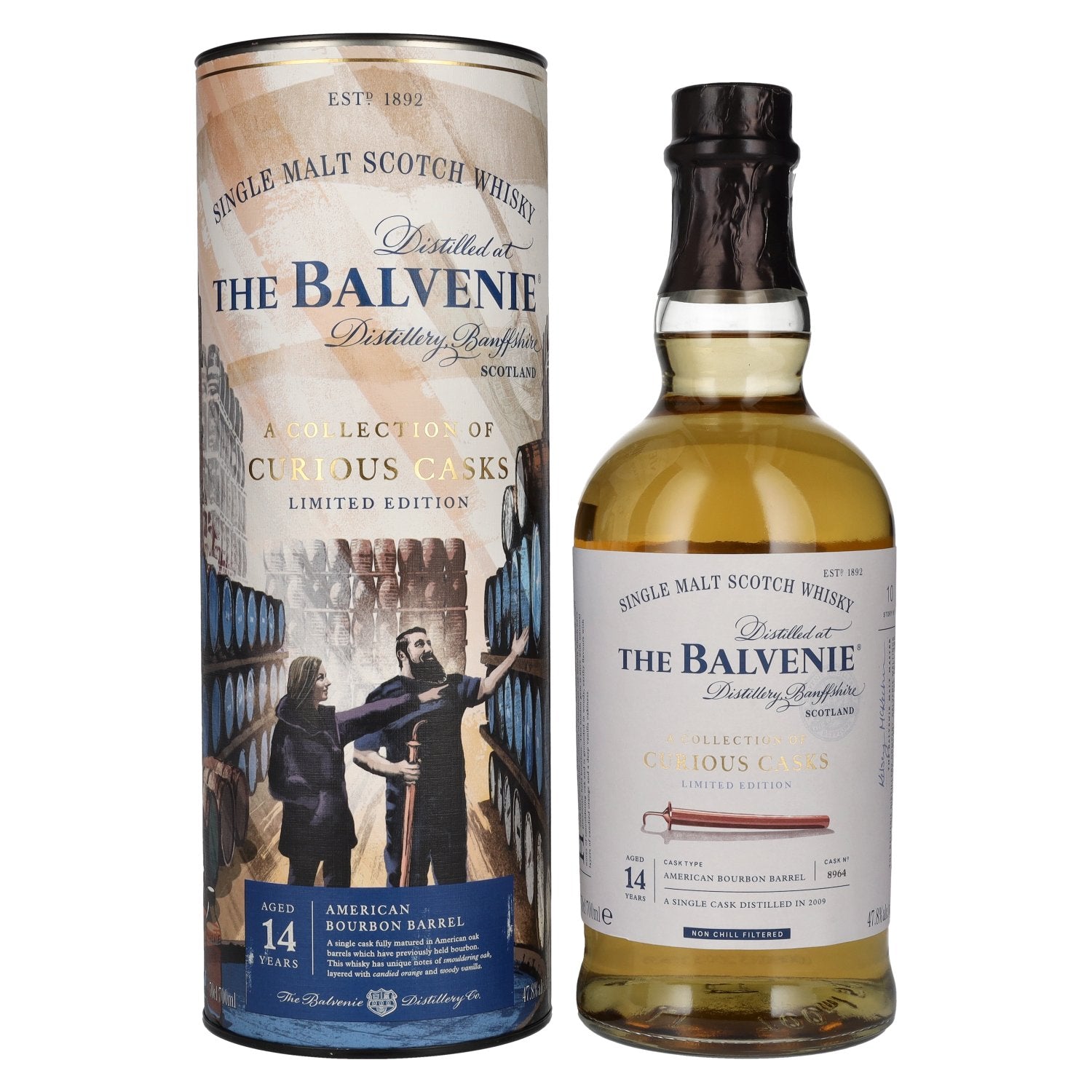 The Balvenie 14 Years Old A Collection of Curious Casks AMERICAN BOURBON BARREL 47,8% Vol. 0,7l in Giftbox