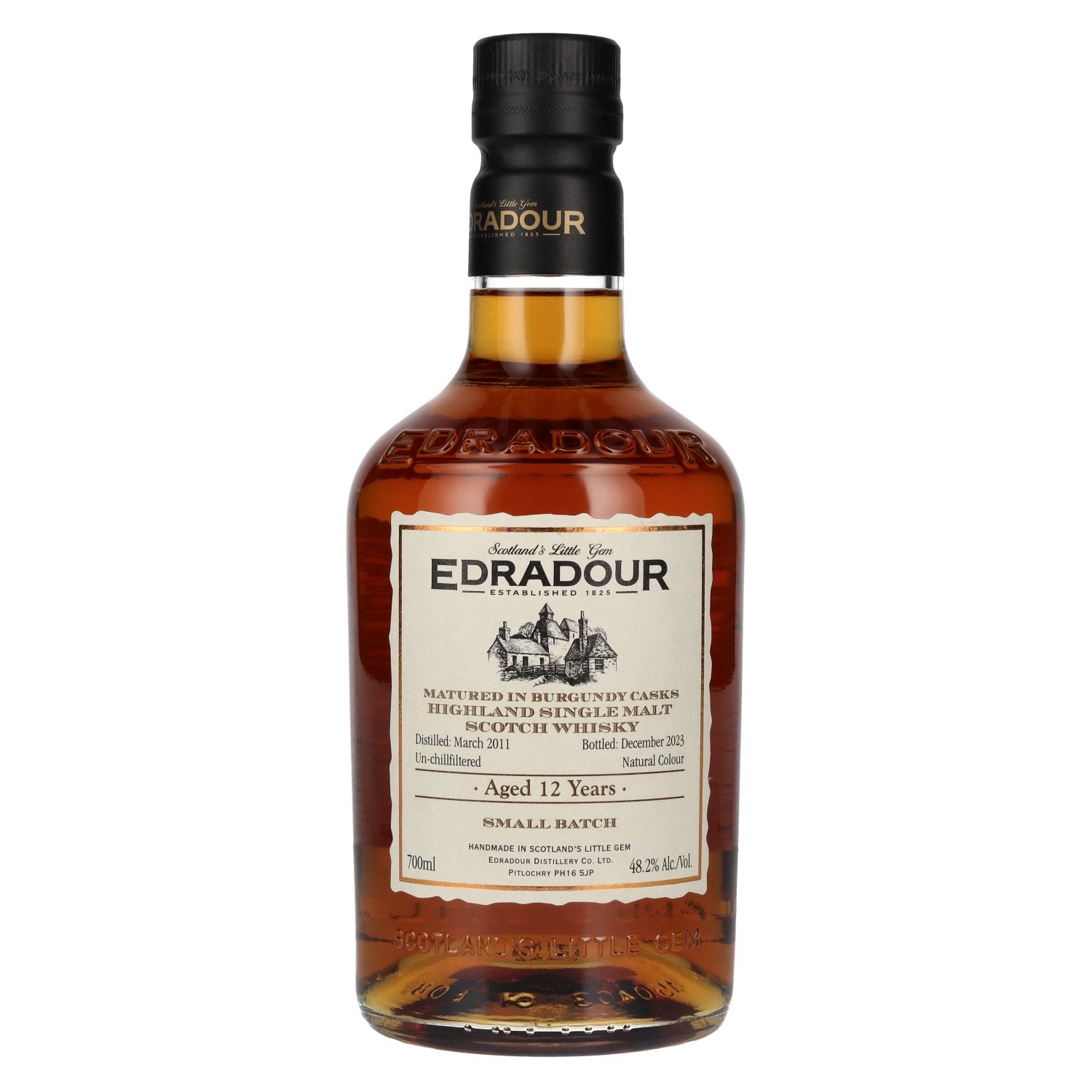 Edradour 12 Years Old Burgundy Cask Highland Single Malt Whisky 2011 48,2% Vol. 0,7l