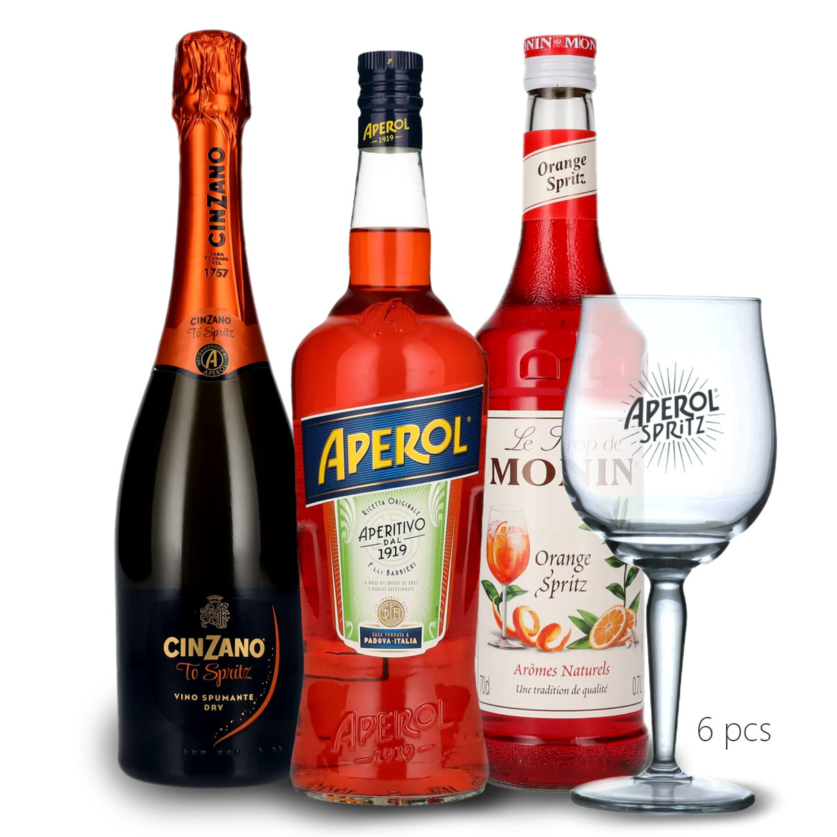 Aperol Spritz Essentials Set [with glasses, 6 pcs]