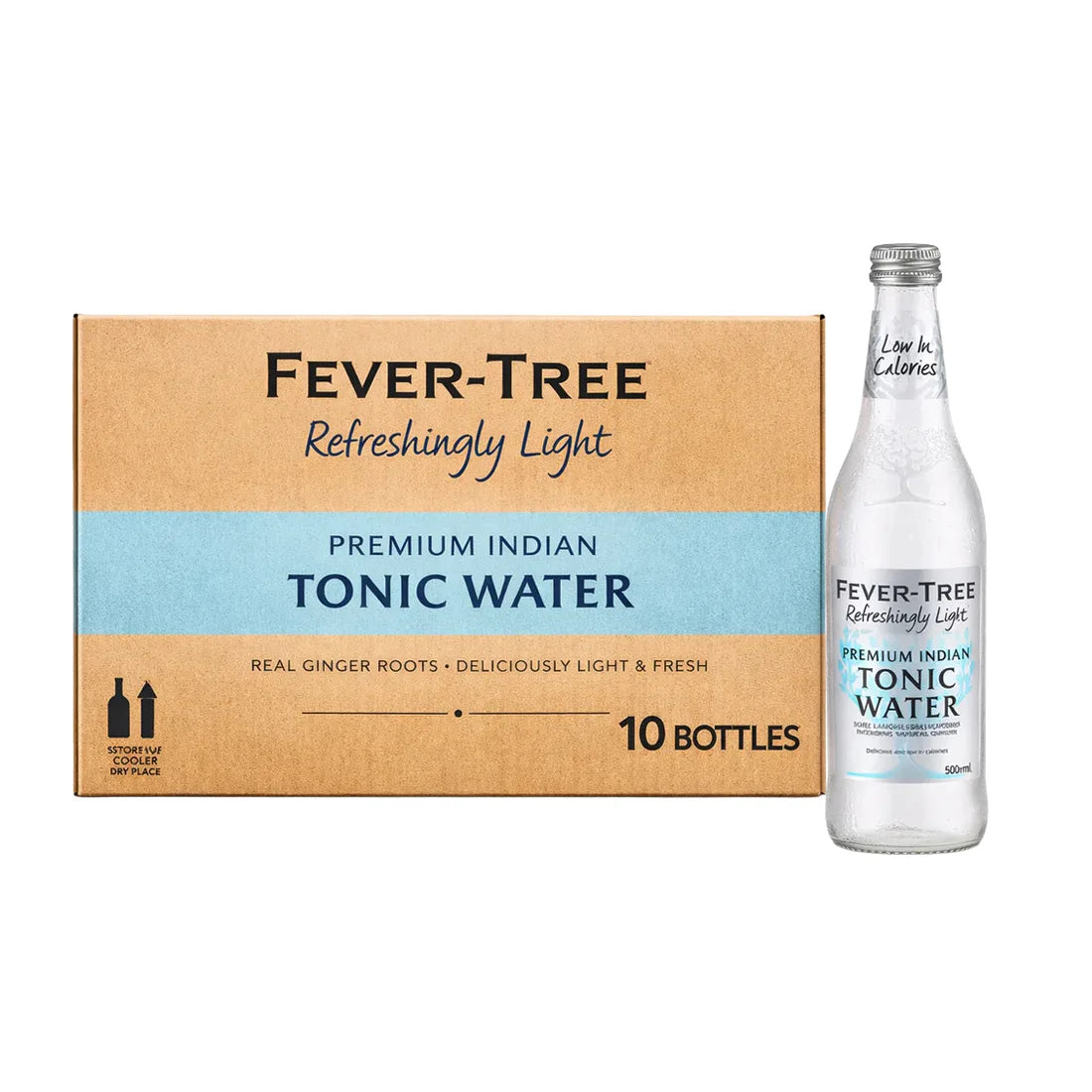 Fever-Tree Premium Indian Tonic Water Refreshingly Light 0.5l pack of 10 bottles