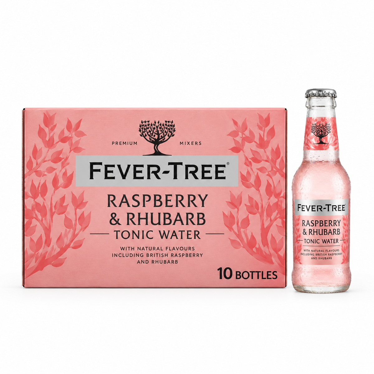 Fever-Tree Raspberry & Rhubarb Tonic Water 0,2l pack of 10 bottles
