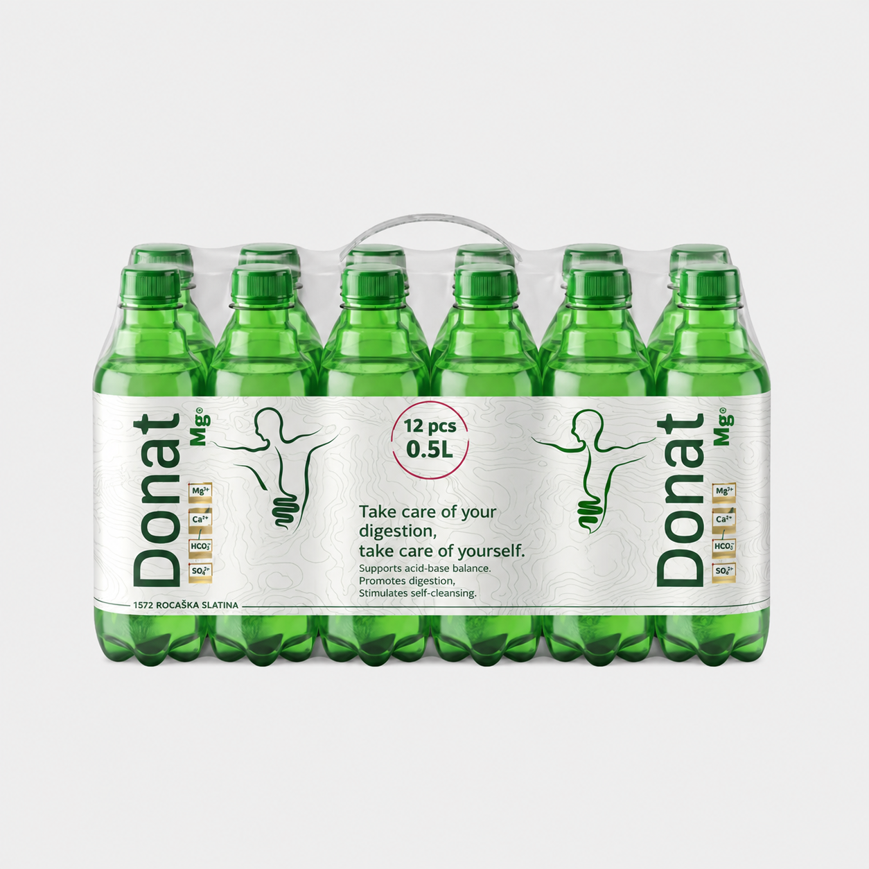 Natural magnesium water Donat Mg, 12x0.5L (12 bottles per pack)