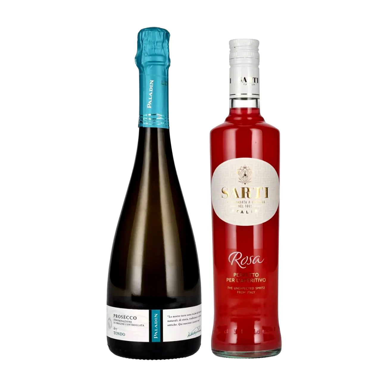 Set Paladin Prosecco 11% 0,75l & Sarti Rosa 14% 0,7l