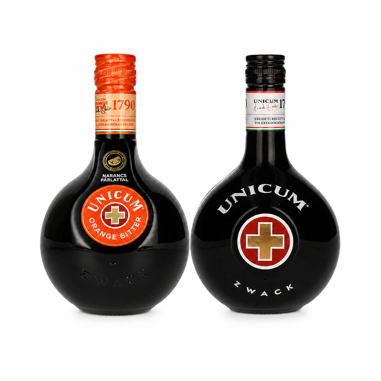 Set of 2-bottle Zwack Unicum 40% + Orange Bitter 32% Vol. 0,7l