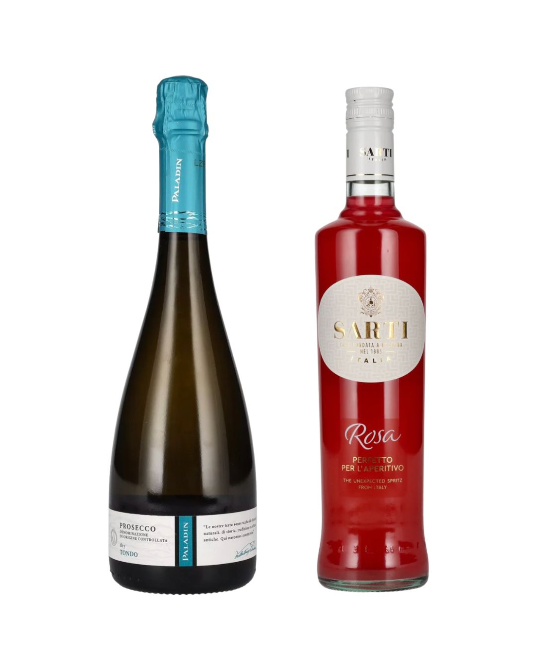 Set Paladin Prosecco 11% 0,75l & Sarti Rosa 14% 0,7l