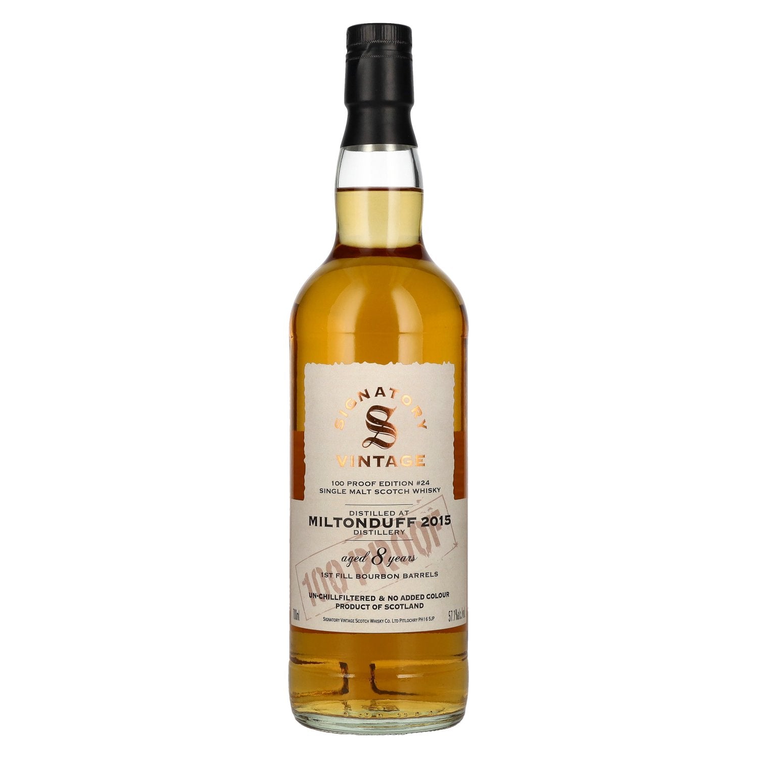 Signatory Vintage MILTONDUFF 8 Years Old 100 Proof Edition #24 Single Malt 2015 57,1% Vol. 0,7l