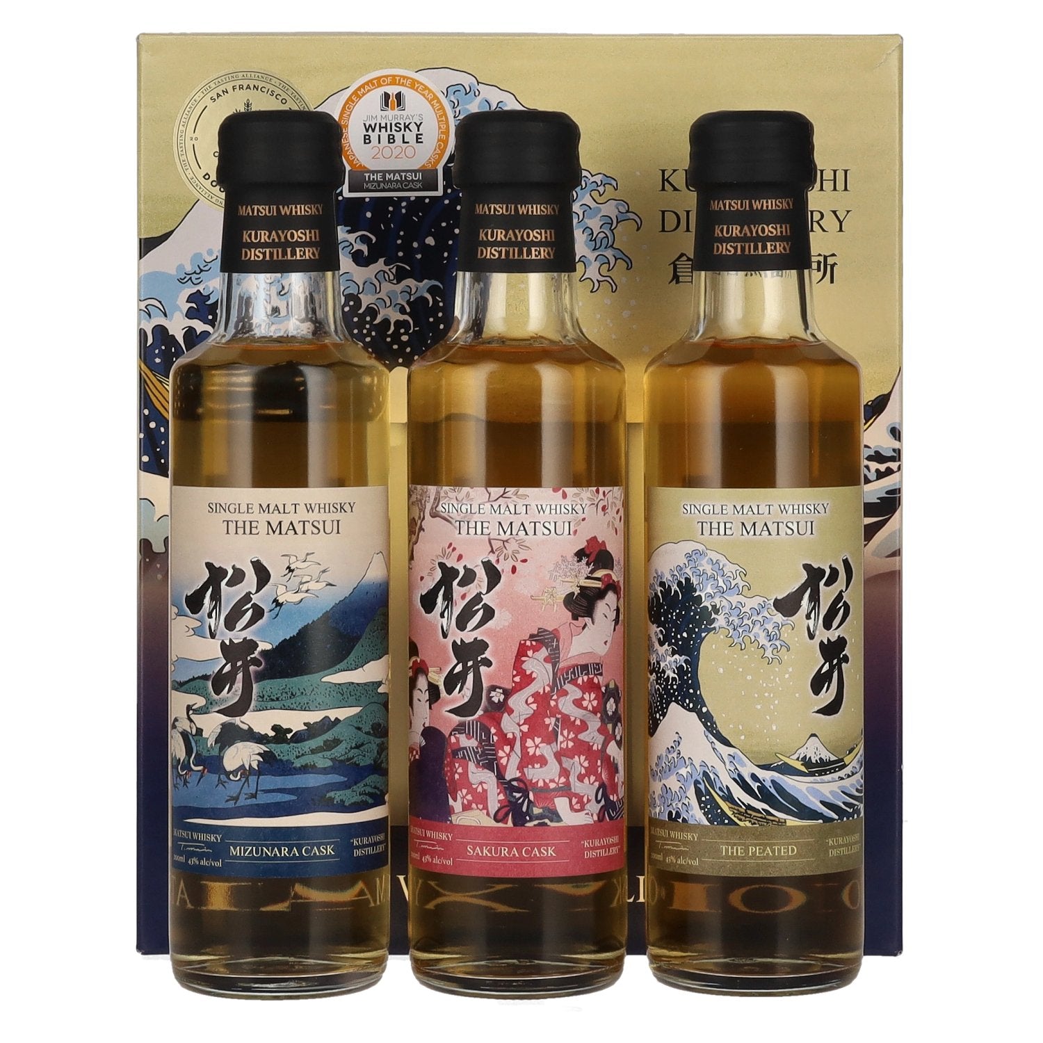 Matsui Whisky THE MATSUI Whisky Collection 43% Vol. 3x0,2l in Giftbox