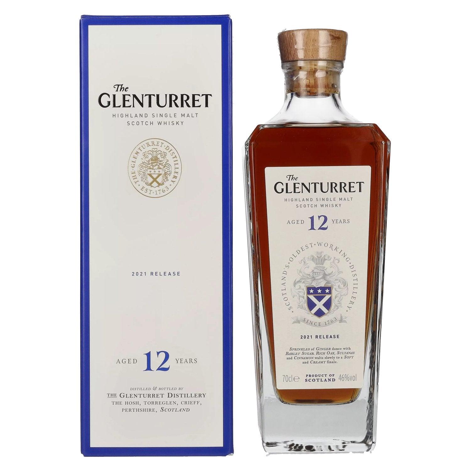 The Glenturret 12 Years Old Single Malt Scotch Whisky Release 2021 46% Vol. 0,7l in Giftbox