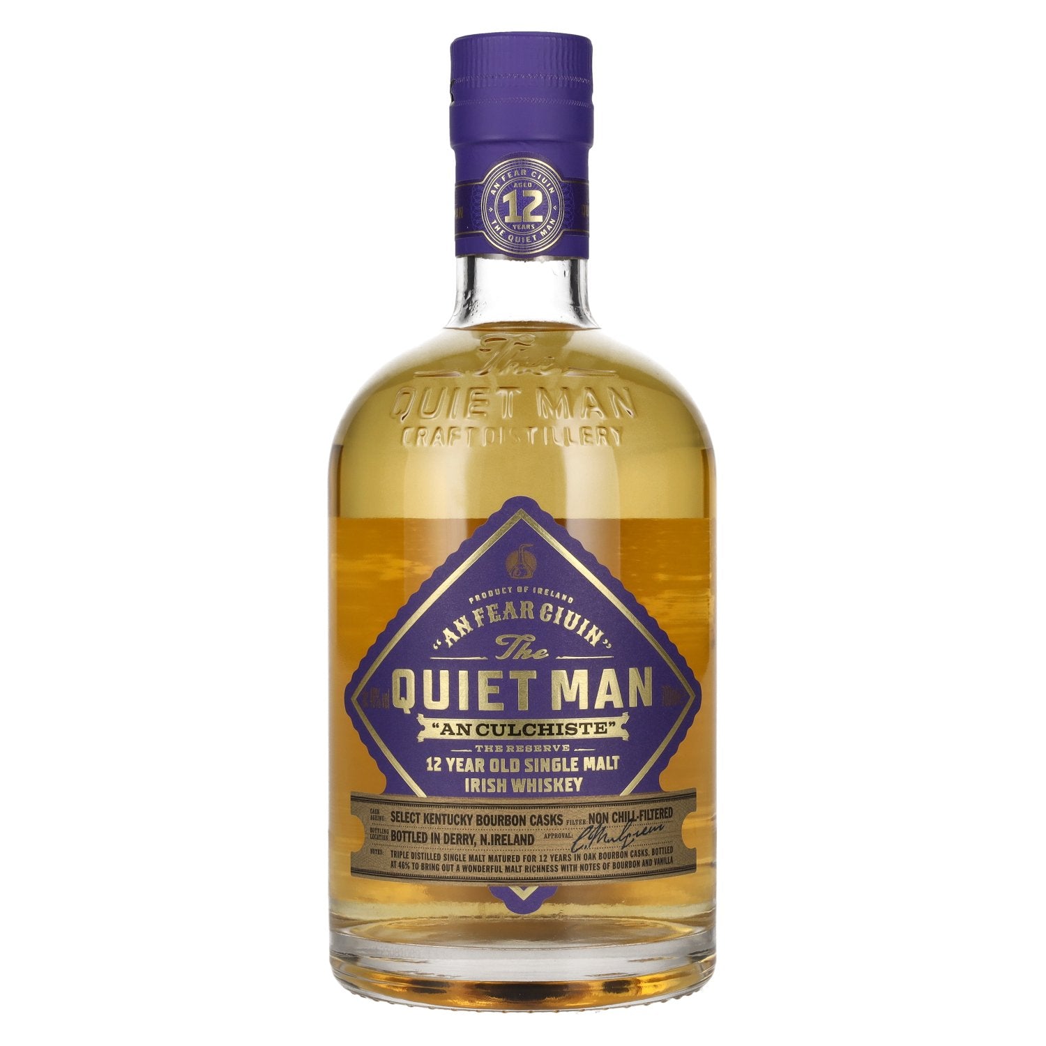 The Quiet Man AN CULCHISTE 12 Year Old Single Malt Irish Whiskey 46% Vol. 0,7l