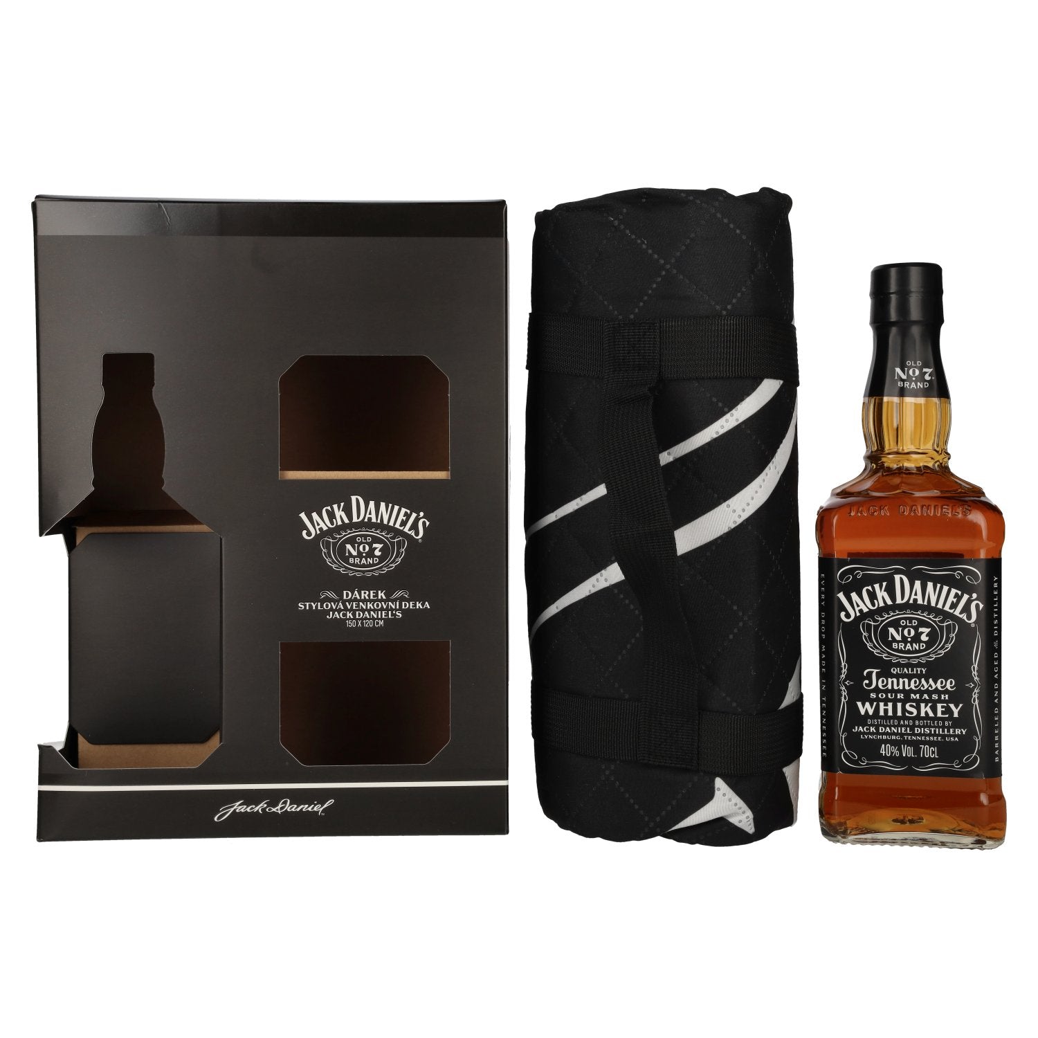 Jack Daniel's Tennessee Whiskey 40% Vol. 0,7l in Giftbox with Party Blanket