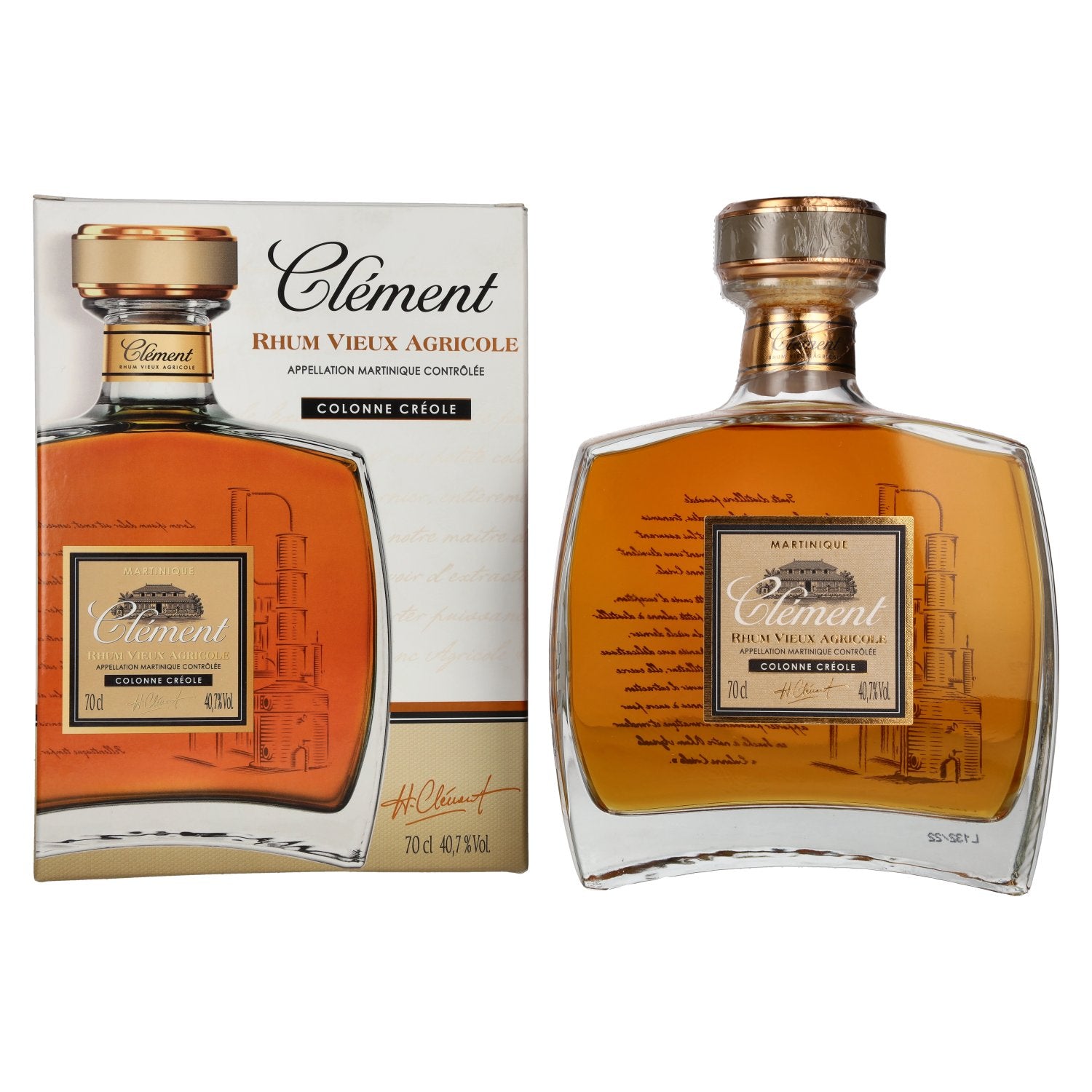 Clement Rhum Vieux Agricole Colonne Creole 40,7% Vol. 0,7l in Giftbox