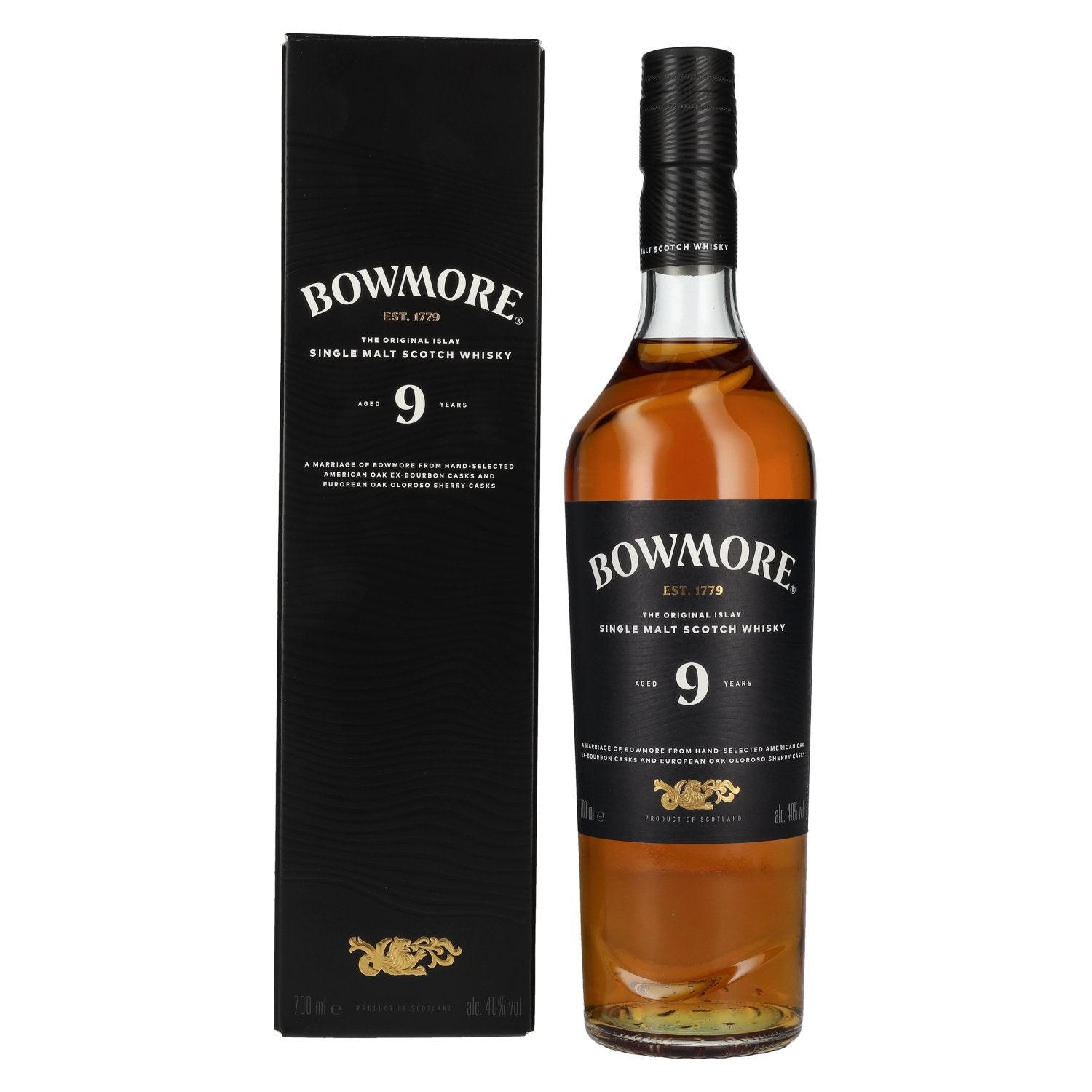 Bowmore 9 Years Old Islay Single Malt Scotch Whisky 2025 40% Vol. 0,7l in Giftbox