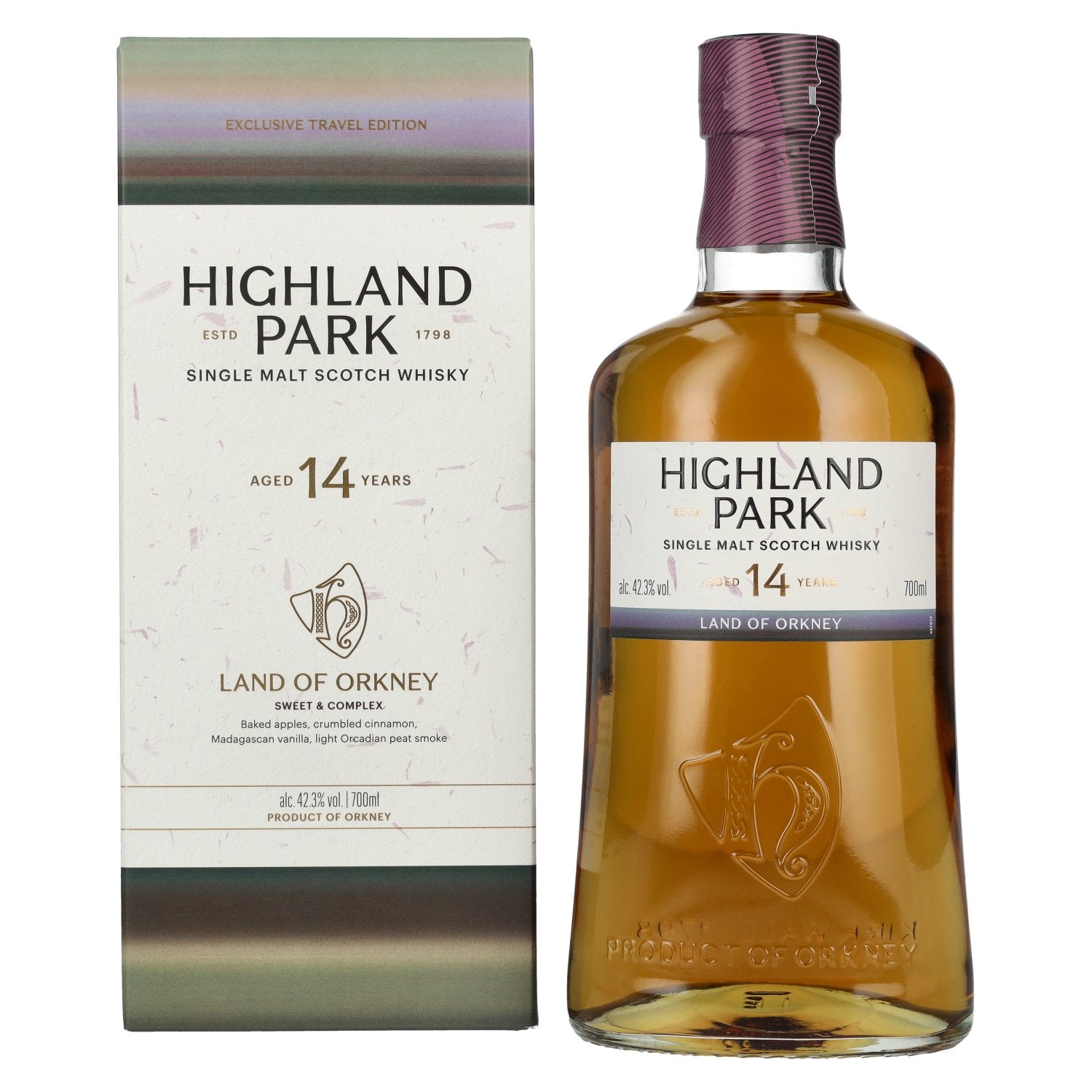 Highland Park 14 Years Old LAND OF ORKNEY Single Malt Scotch Whisky 42,3% Vol. 0,7l in Giftbox
