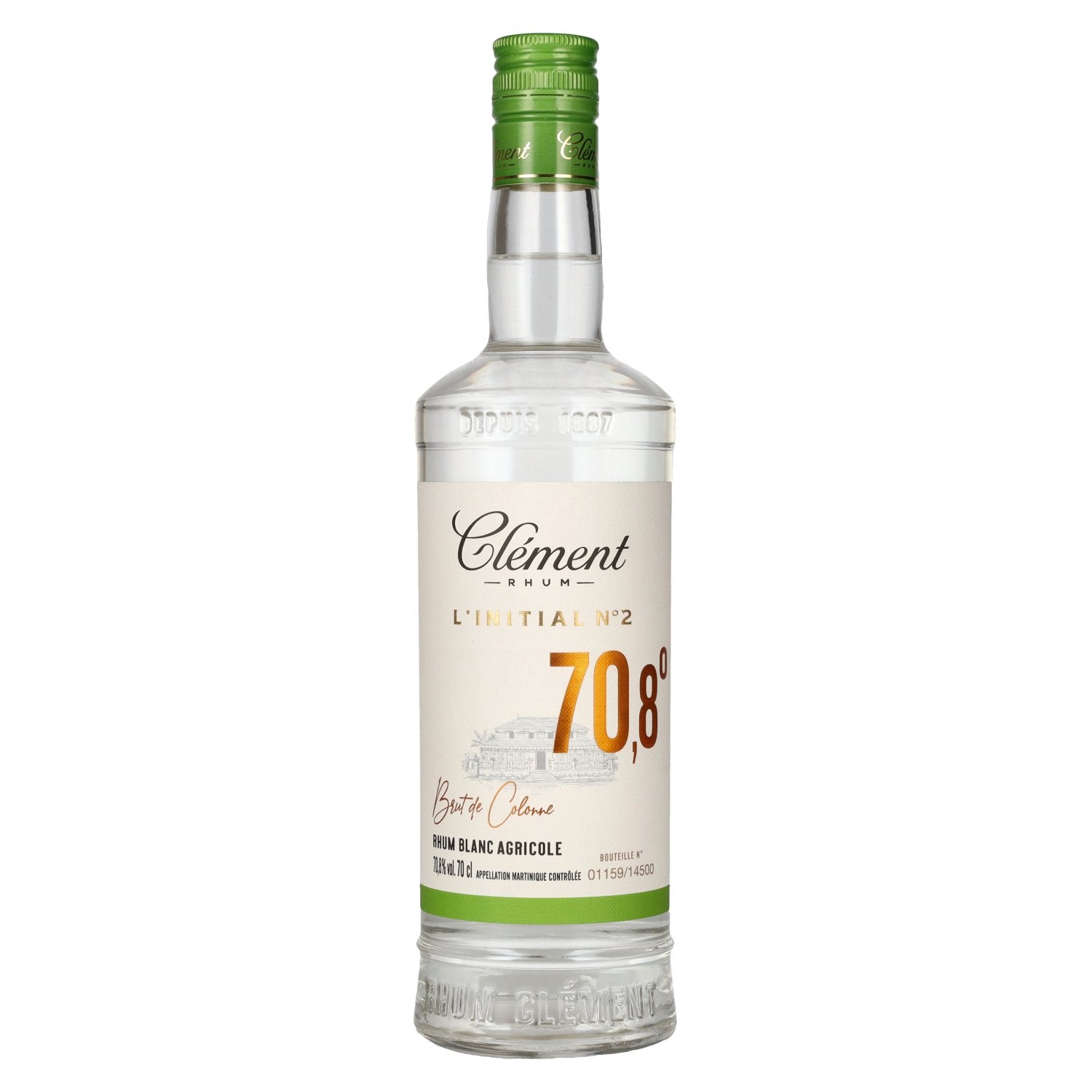 Clement Rhum L'Initial Agricole Blanc 70,8% Vol. 0,7l