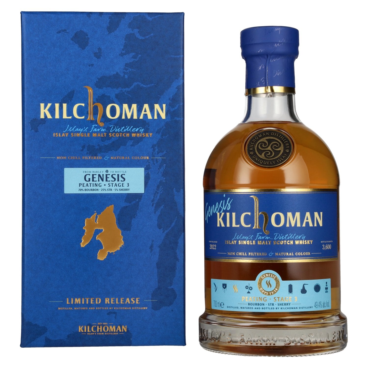 Kilchoman GENESIS PEATING Stage 3 49,4% Vol. 0,7l in Giftbox