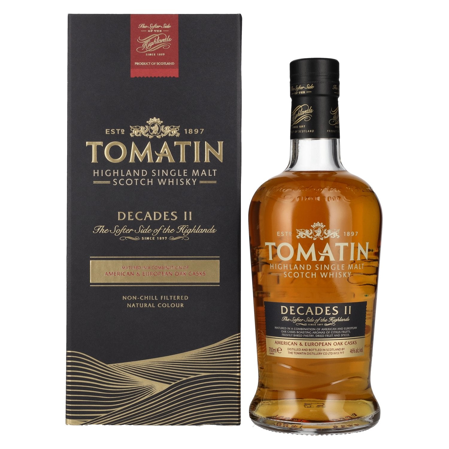 Tomatin DECADES II Highland Single Malt Scotch Whisky 46% Vol. 0,7l in Giftbox