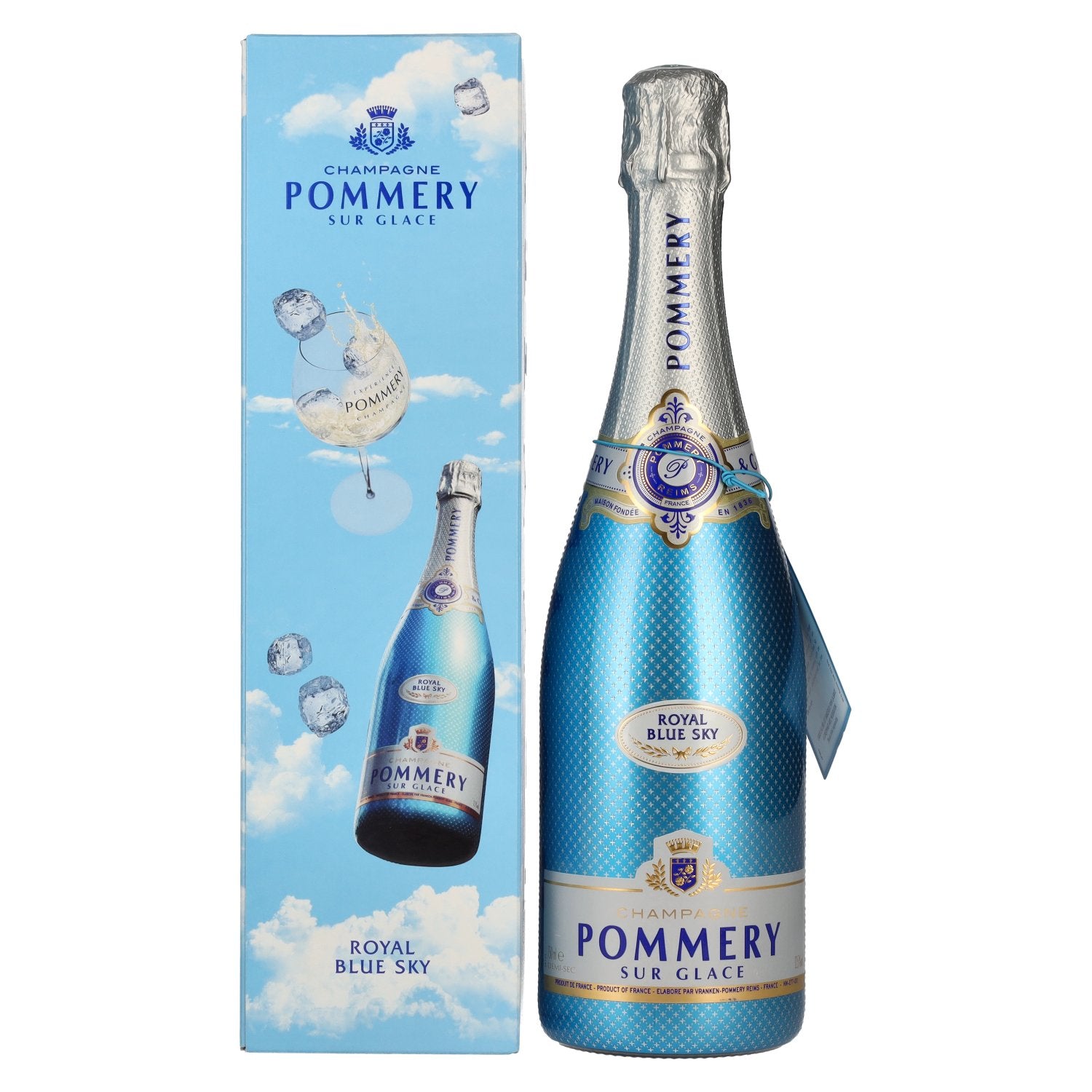 Pommery Royal Blue Sky Champagne 12,5% Vol. 0,75l in Giftbox