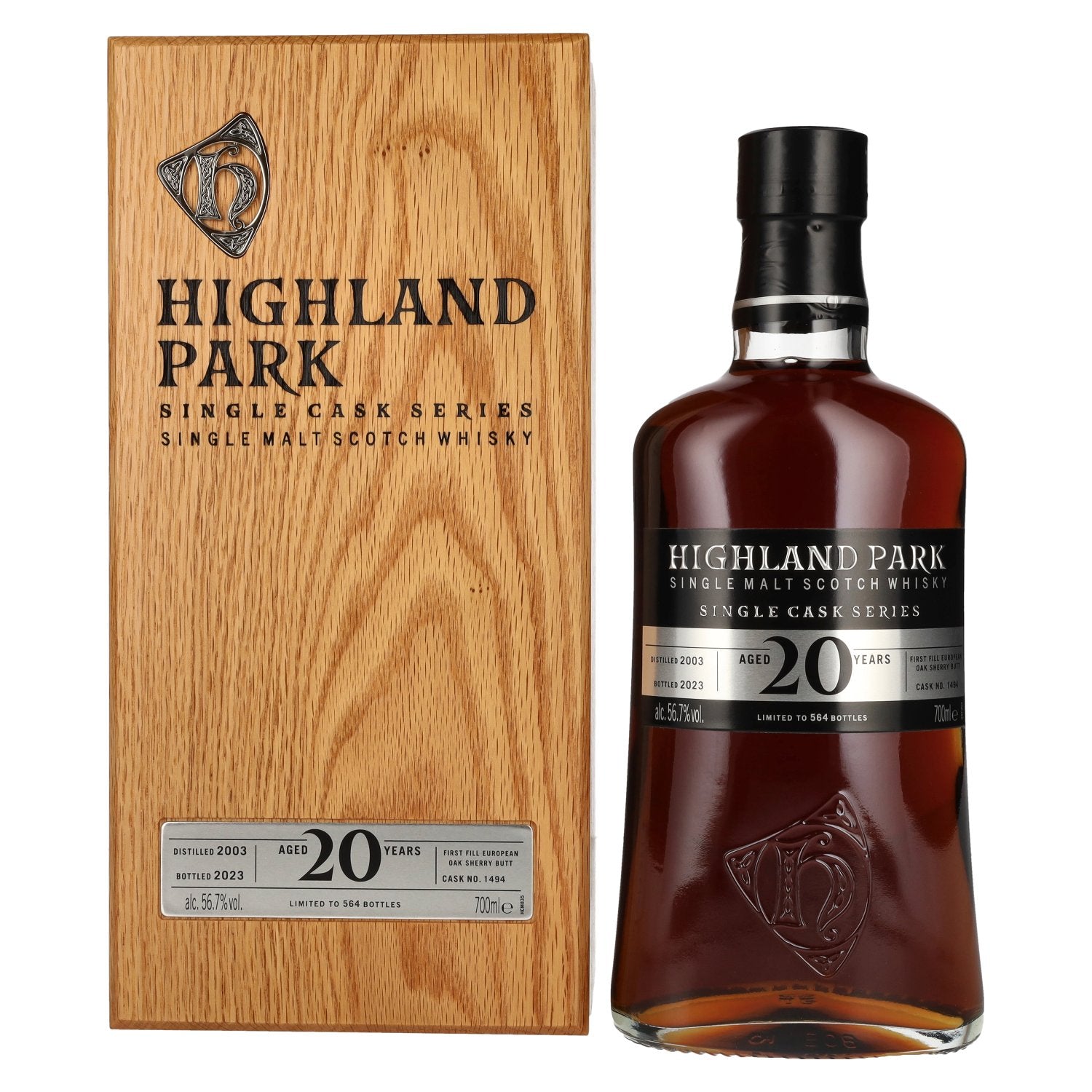 Highland Park 20 Years Old Single Cask Series Single Malt Whisky 56,7% Vol. 0,7l in Holzkiste