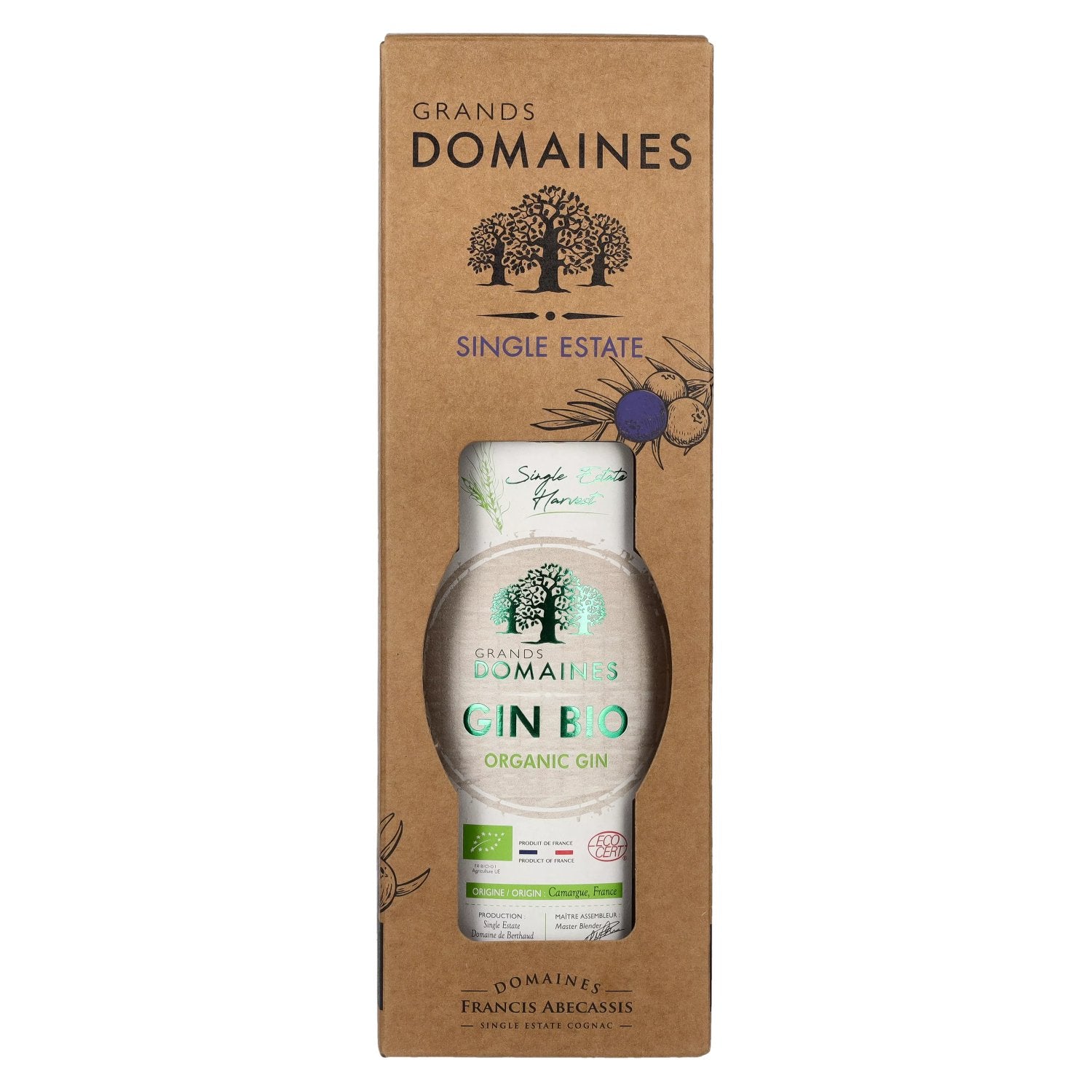 Grands Domaines Organic Bio French Gin 40% Vol. 0,7l in Giftbox