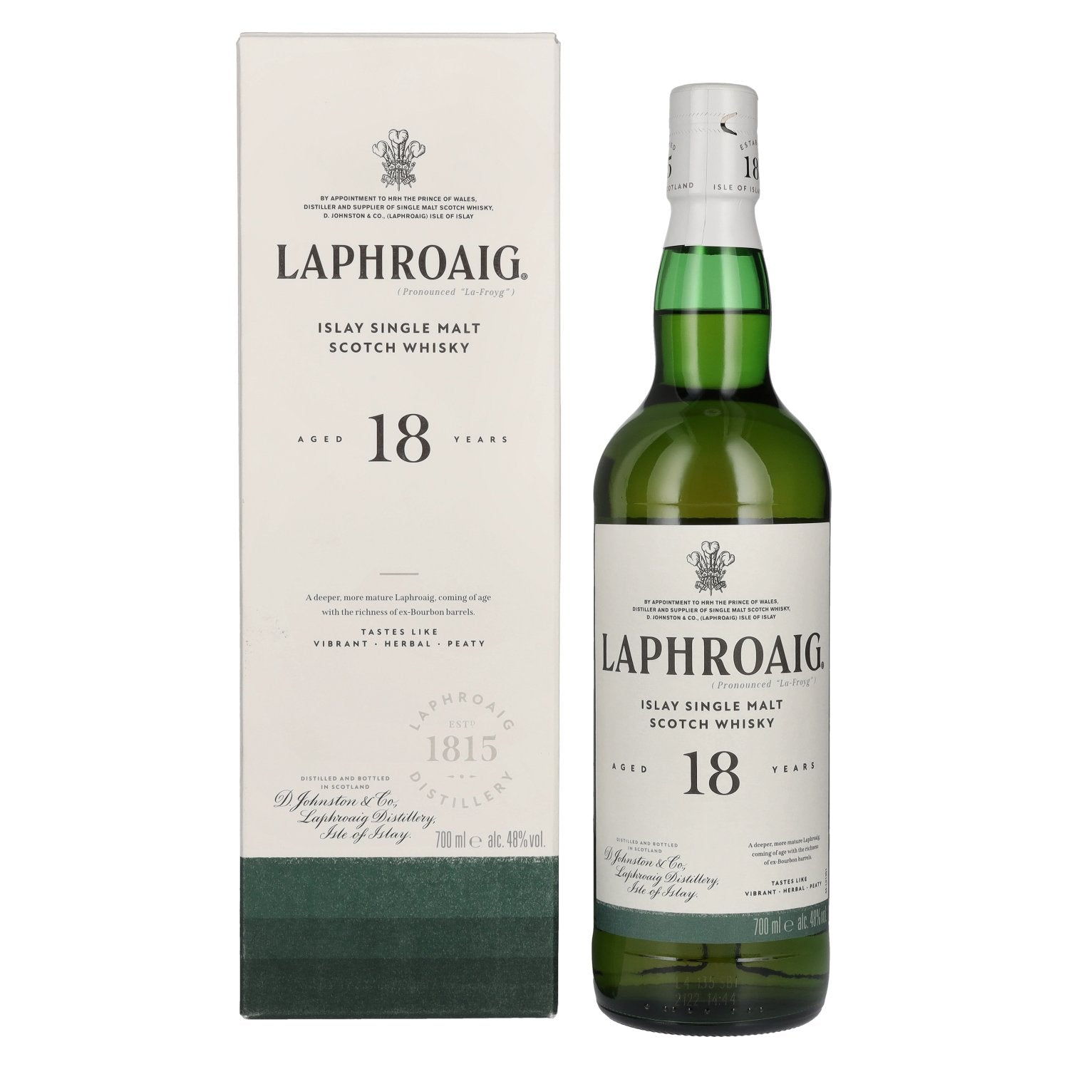 Laphroaig 18 Years Old Islay Single Malt Scotch Whisky 48% Vol. 0,7l in Giftbox