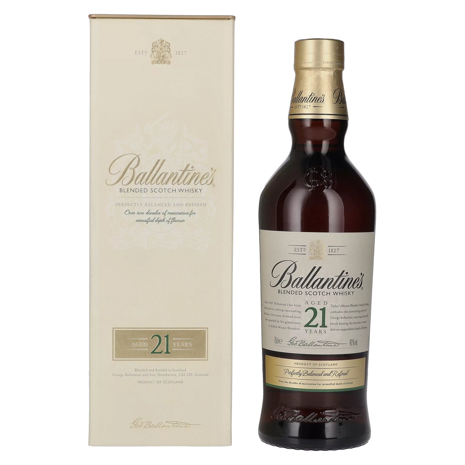 Ballantine's 21 Years Old Blended Scotch Whisky 40% Vol. 0,7l in Giftbox