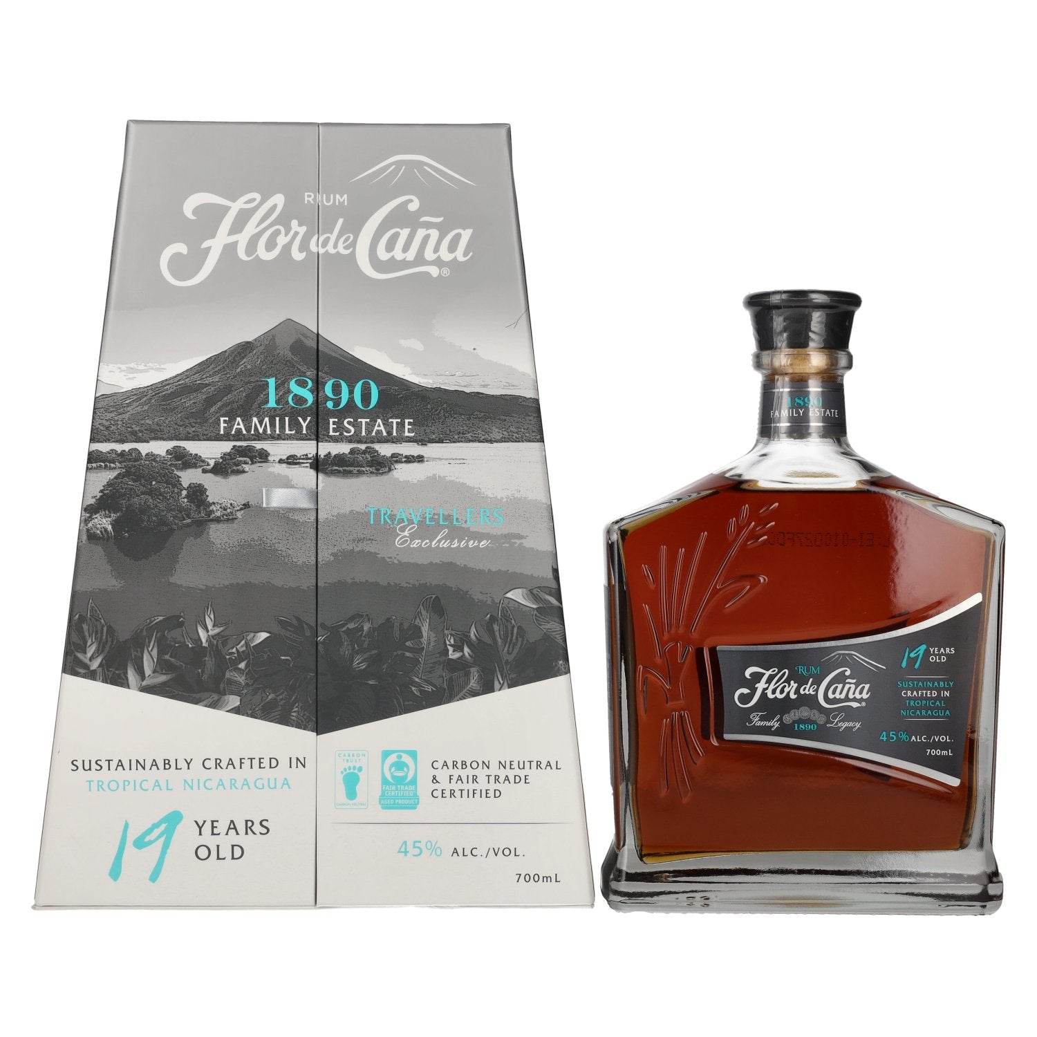 Flor de Cana Centenario 19 Years Old Rum 45% Vol. 0,7l in Giftbox