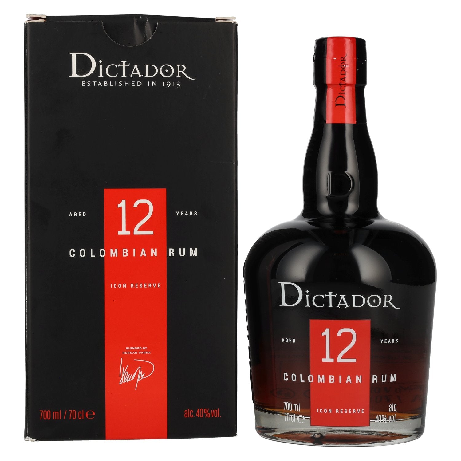 Dictador 12 Years Old ICON RESERVE Colombian Rum 40% Vol. 0,7l in Giftbox