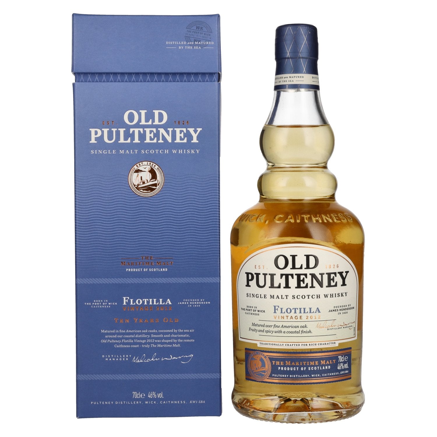 Old Pulteney FLOTILLA 10 Years Old Single Malt VINTAGE 2012 46% Vol. 0,7l in Giftbox