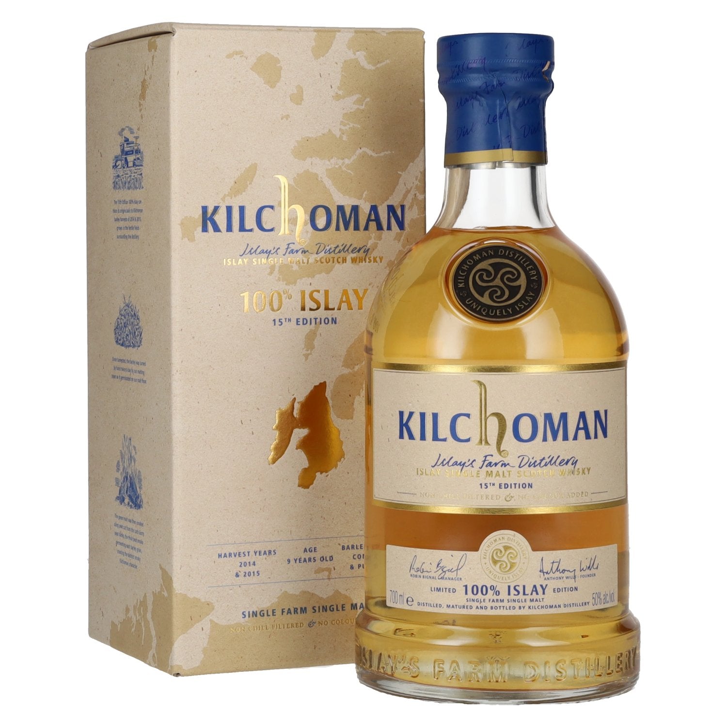 Kilchoman 100% Islay 15th Edition Single Malt Scotch Whisky 50% Vol. 0,7l in Giftbox