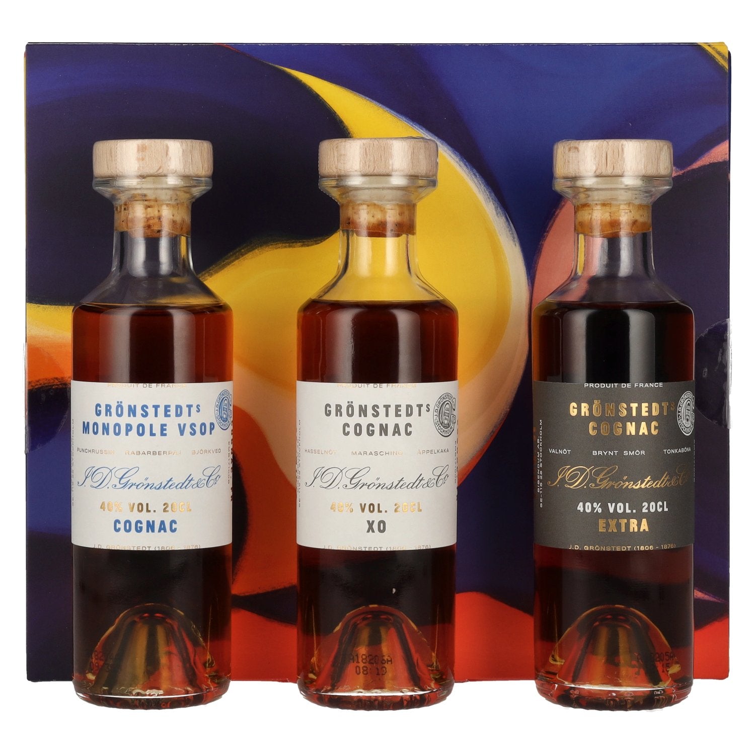Groenstedt's Cognac Triple Box 40% Vol. 3x0,2l in Giftbox
