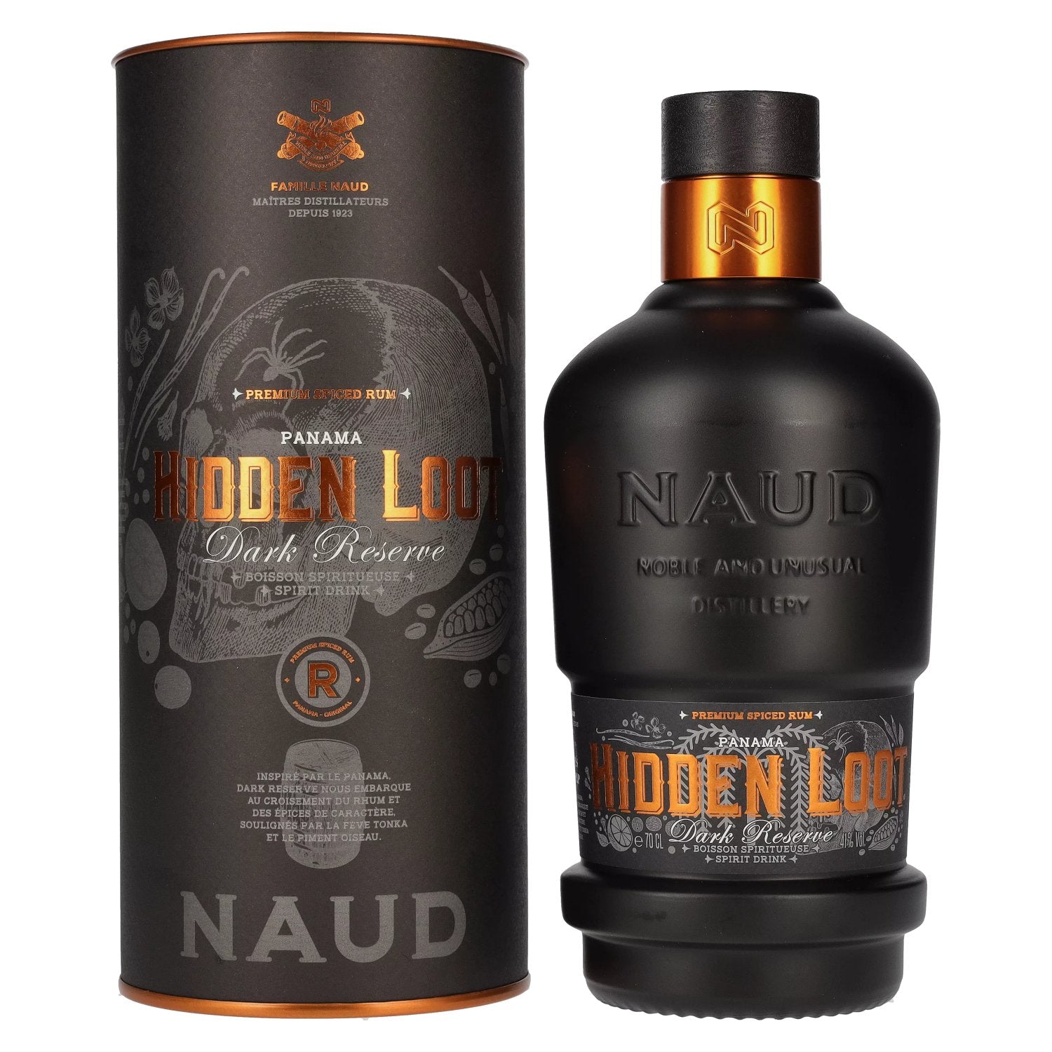 Naud HIDDEN LOOT Dark Reserve Spiced Rum 41% Vol. 0,7l in Giftbox