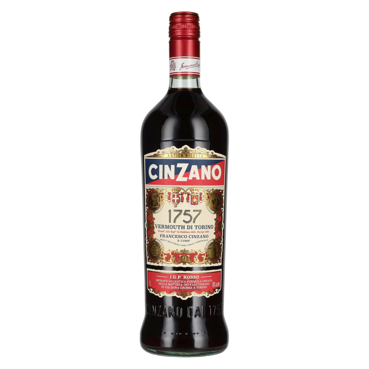 Bottega Cinzano 1757 Vermouth di Torino ROSSO 16% Vol. 1l NEW DESIGN