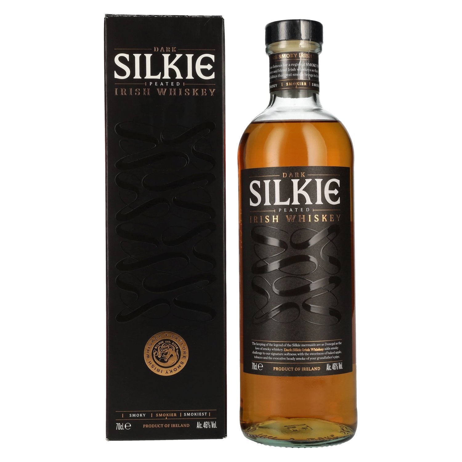 The Legendary DARK SILKIE Irish Whiskey 46% Vol. 0,7l in Giftbox
