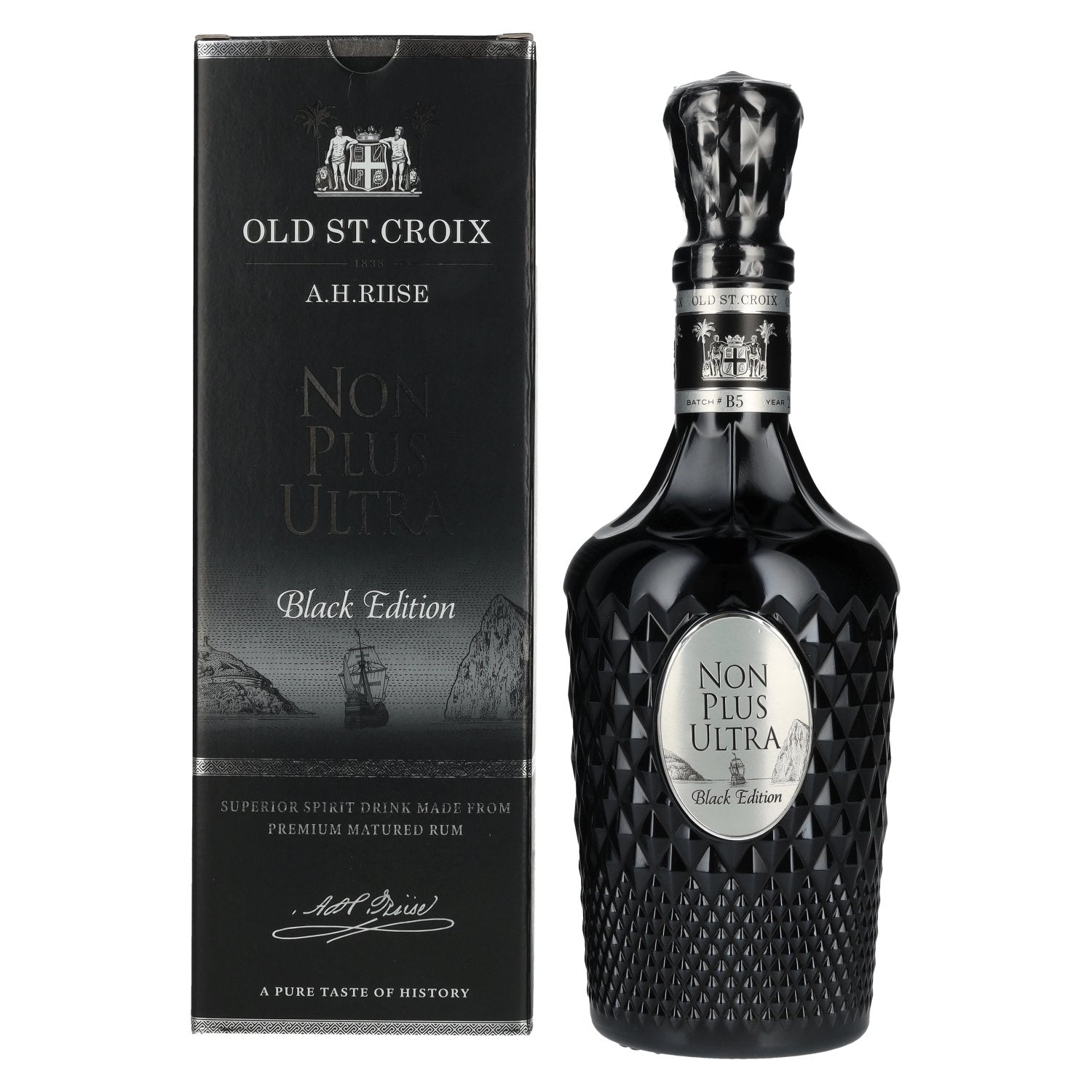 A.H. Riise NON PLUS ULTRA St. Croix Black Edition Superior Spirit Drink 42% Vol. 0,7l in Giftbox