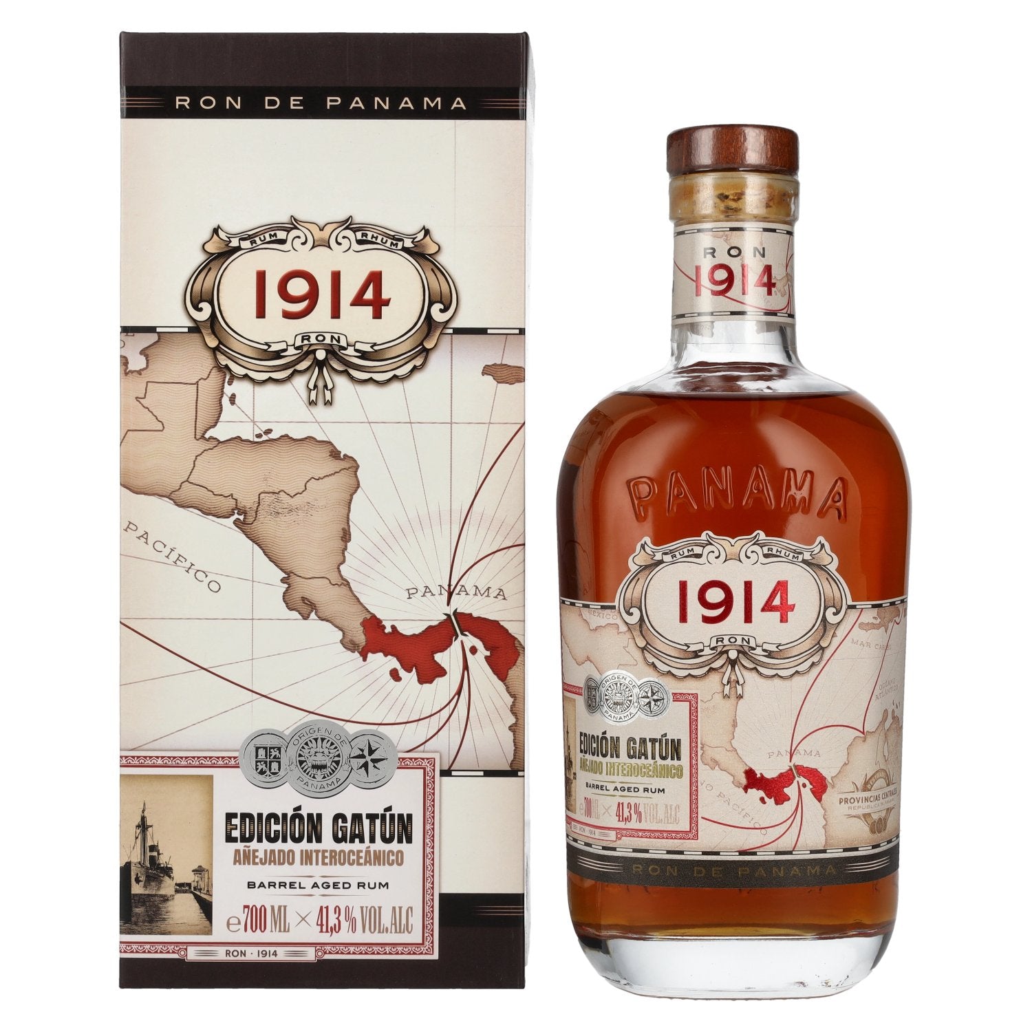 Ron 1914 Panama Rum EDICION GATUN Barrel Aged Rum 41,3% Vol. 0,7l in Giftbox