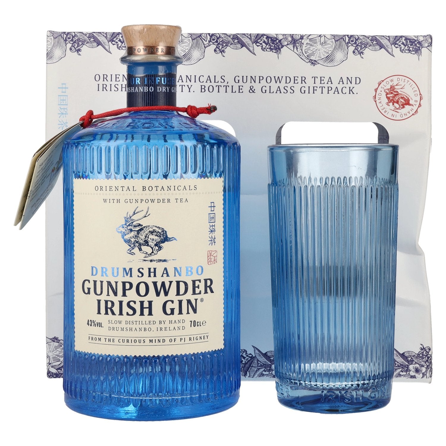 Drumshanbo Gunpowder Irish Gin 43% Vol. 0,7l in Giftbox with glass