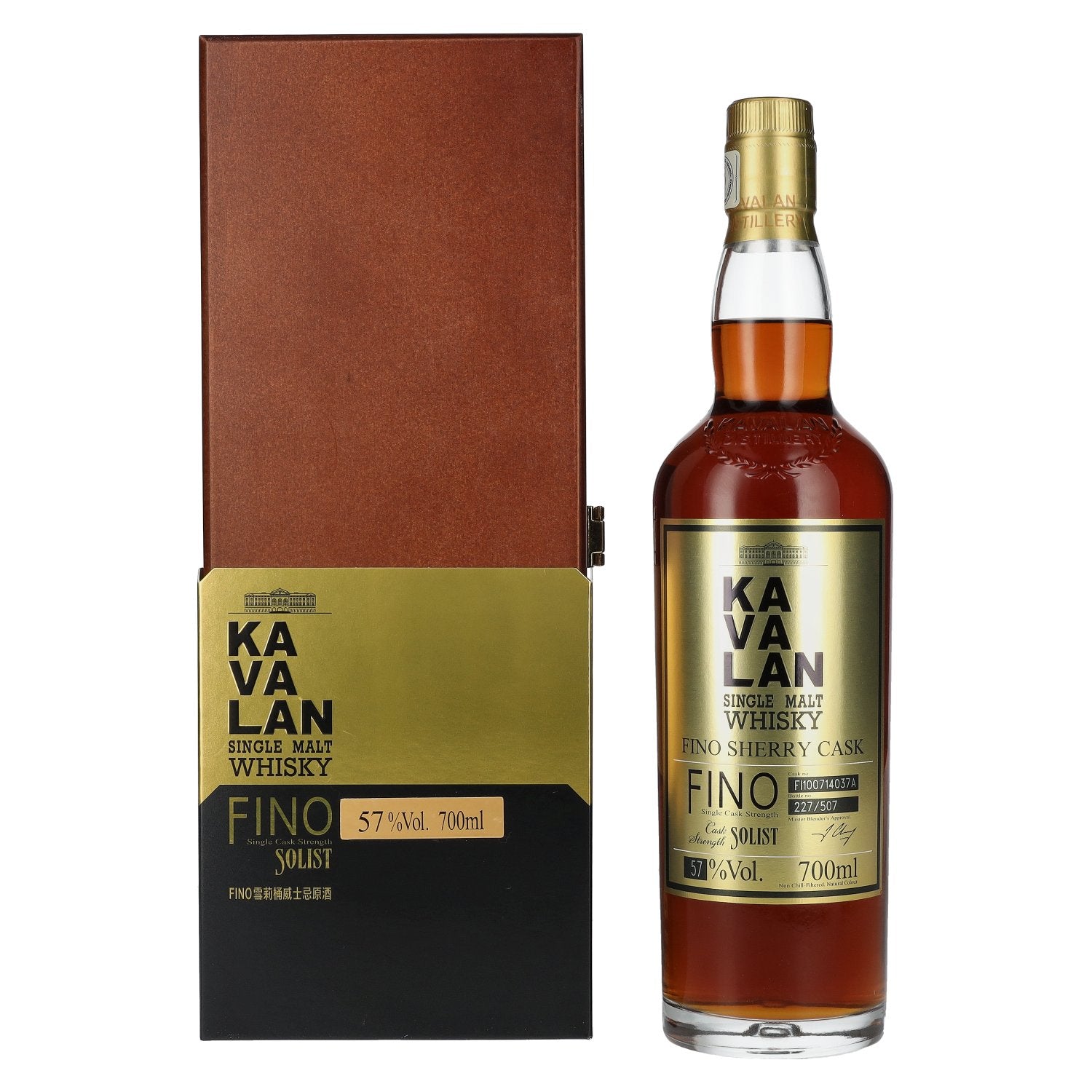 Kavalan SOLIST Fino Sherry Cask 57% Vol. 0,7l in Holzkiste