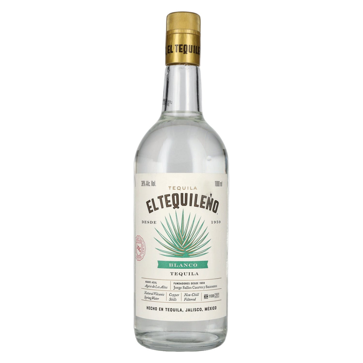 El Tequileno Blanco Tequila 38% Vol. 1l