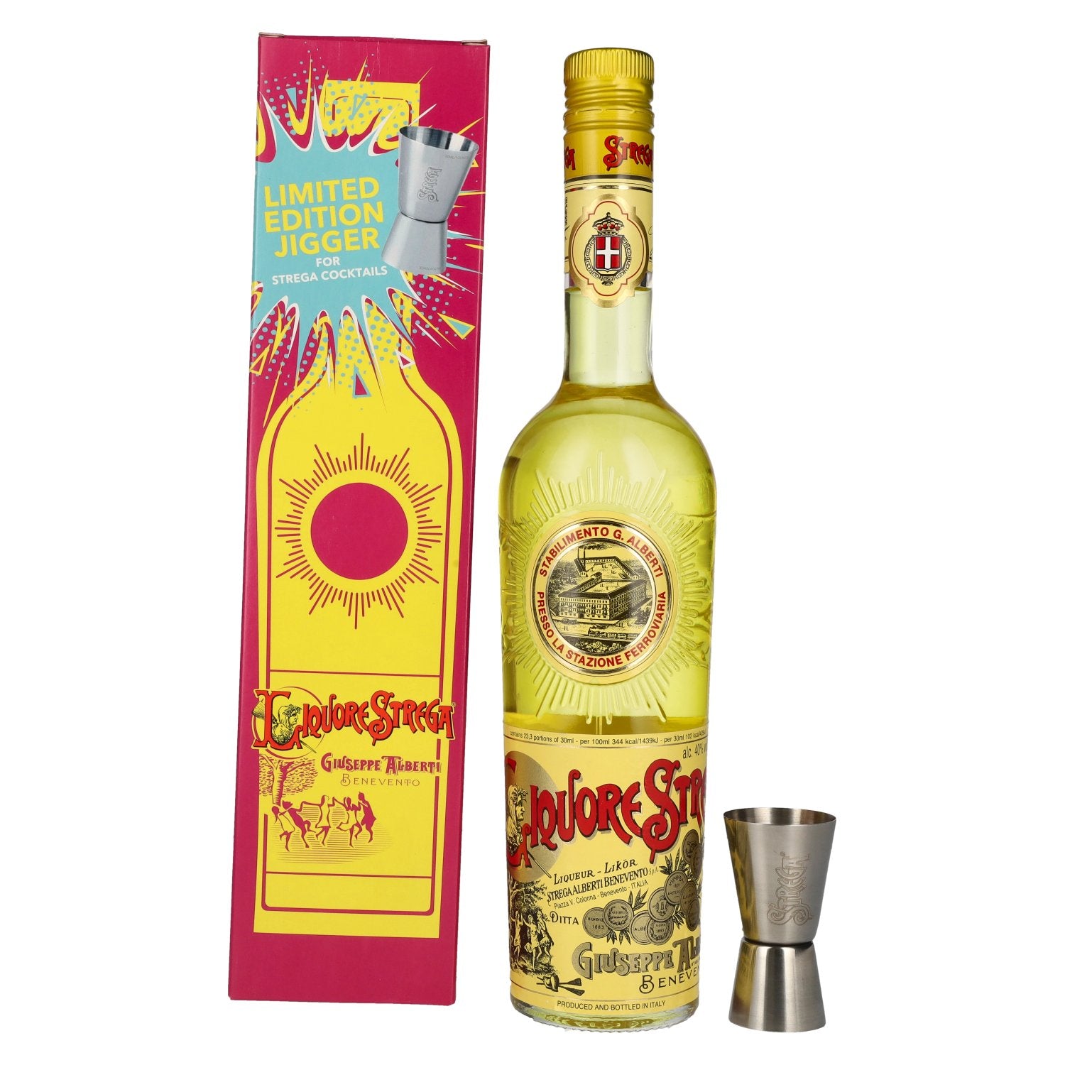 Liquore Strega 40% Vol. 0,7l in Giftbox with Jigger