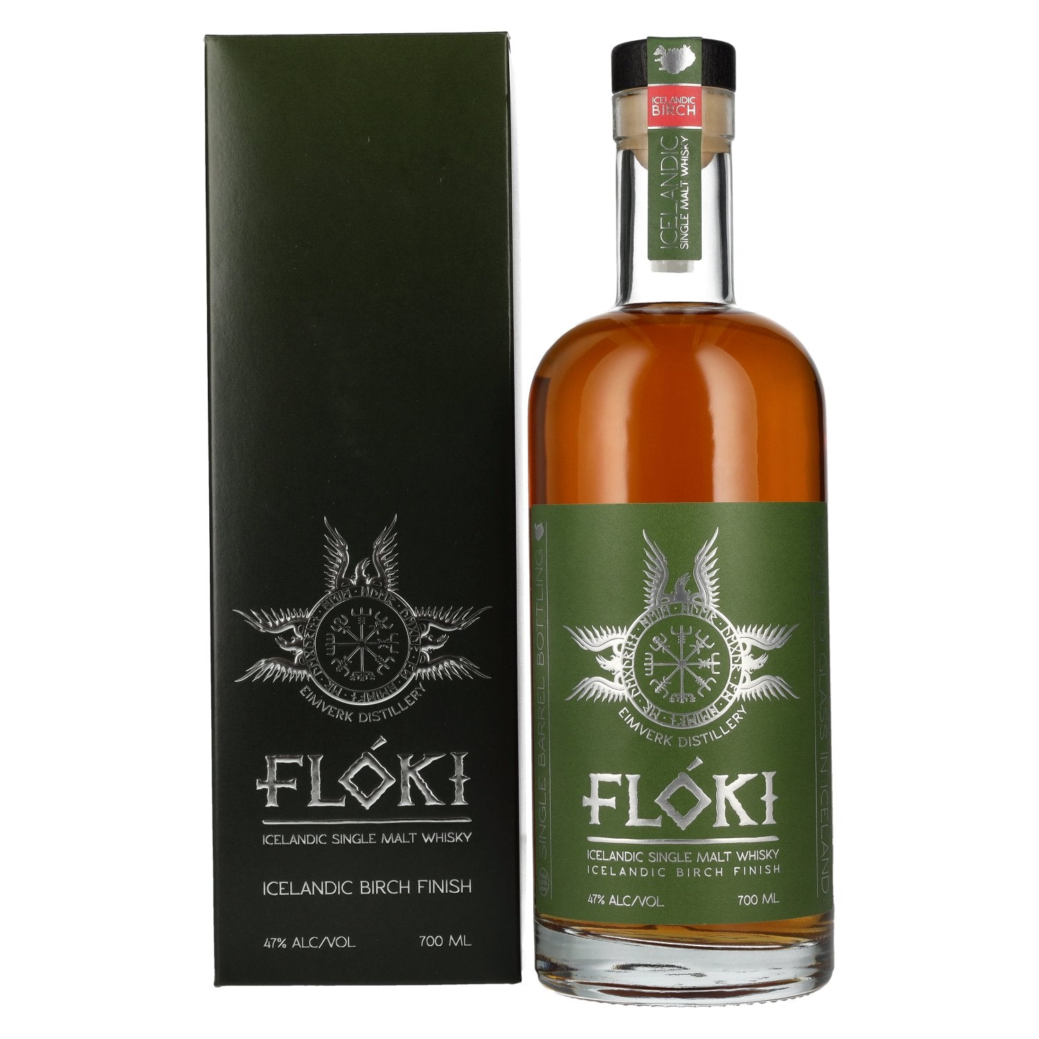 Floki Icelandic Single Malt Whisky BIRCH FINISH 47% Vol. 0,7l in Giftbox