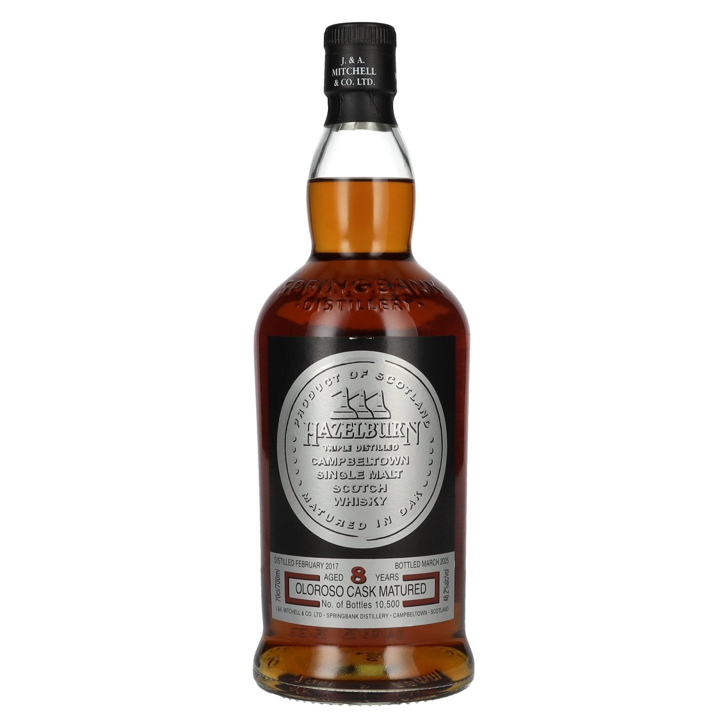 Hazelburn 8 Years Old Oloroso Cask Matured Campbeltown Single Malt Scotch Whisky 48,2% Vol. 0,7l