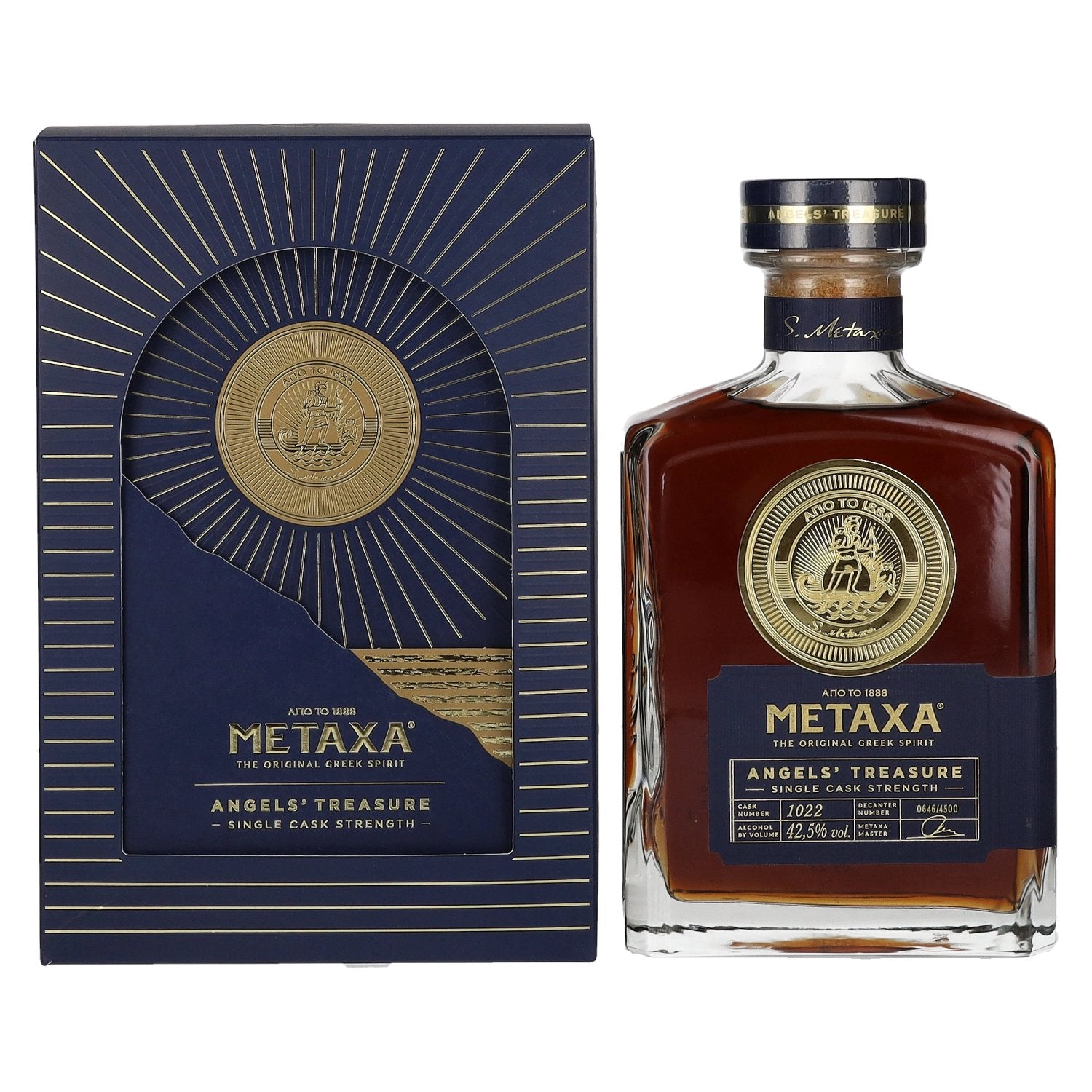 Metaxa Angels' Treasure Single Cask Strength 2023 42,5% Vol. 0,7l in Giftbox