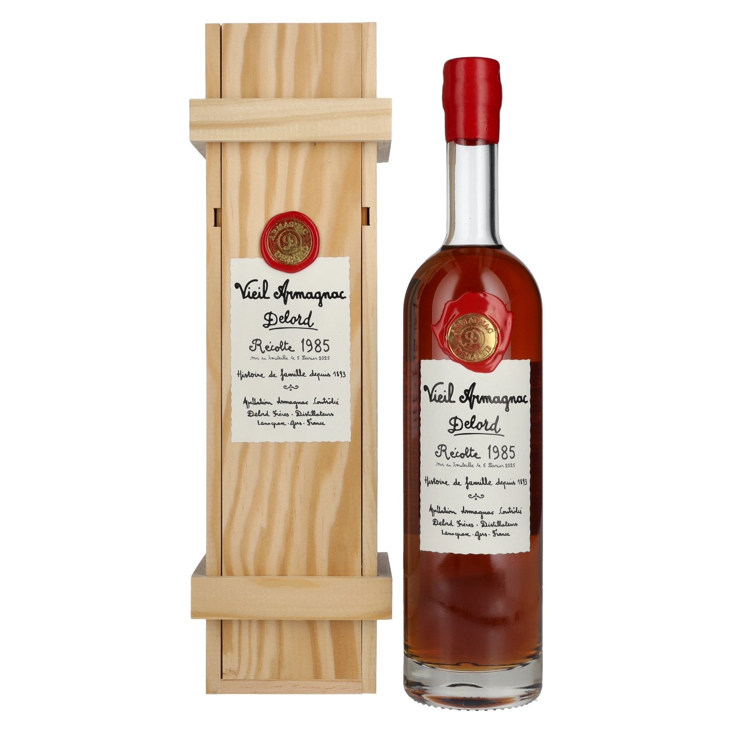 Vieil Armagnac Delord Vintage Recolte 1985 40% Vol. 0,7l in wooden box